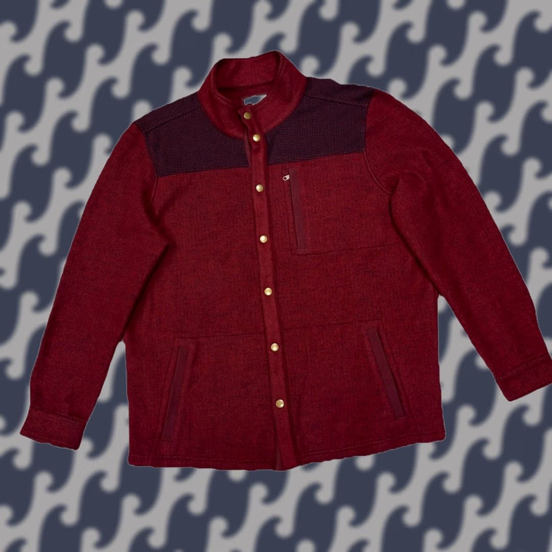 Carbon2Cobalt Carbon2Cobalt Mens Large Red Button-Up Cardigan Jacket Cardigan Men's Regular Fit Knit Sweater Button-Up Lightweight? Size US L / EU 52-54 / 3 - 1 Thumbnail