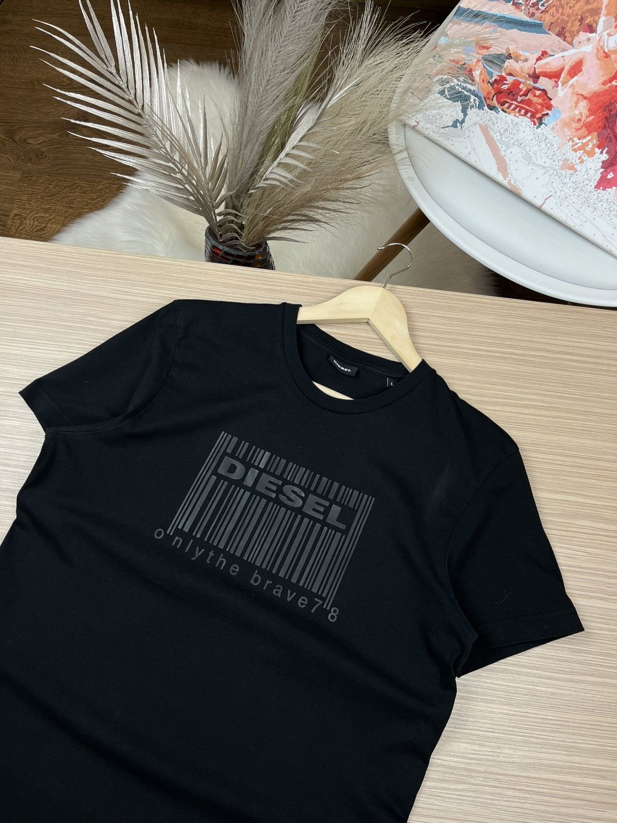 Diesel × Vintage Vintage Y2K Diesel Big Logo Script Japan Tee Shirt Size US L / EU 52-54 / 3 - 2 Thumbnail