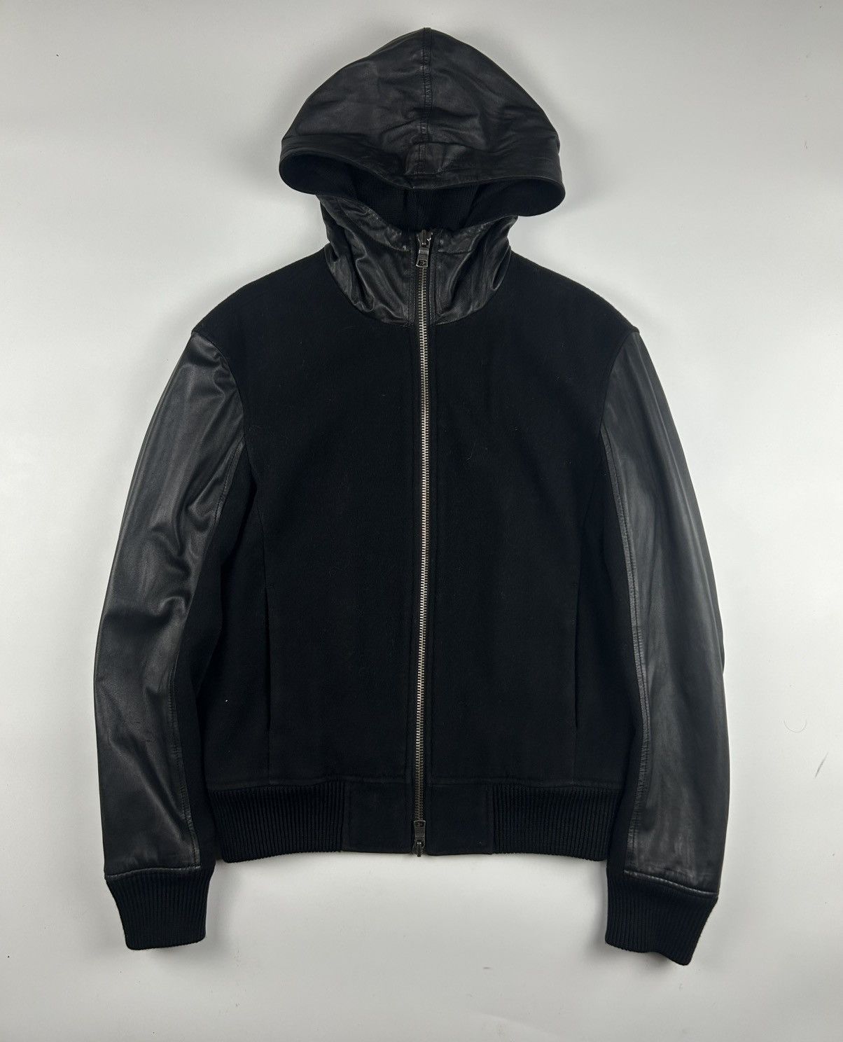 Armani Exchange Armani - Armani Exchange Leather/Wool Jacket Size US S / EU 44-46 / 1 - 1 Thumbnail