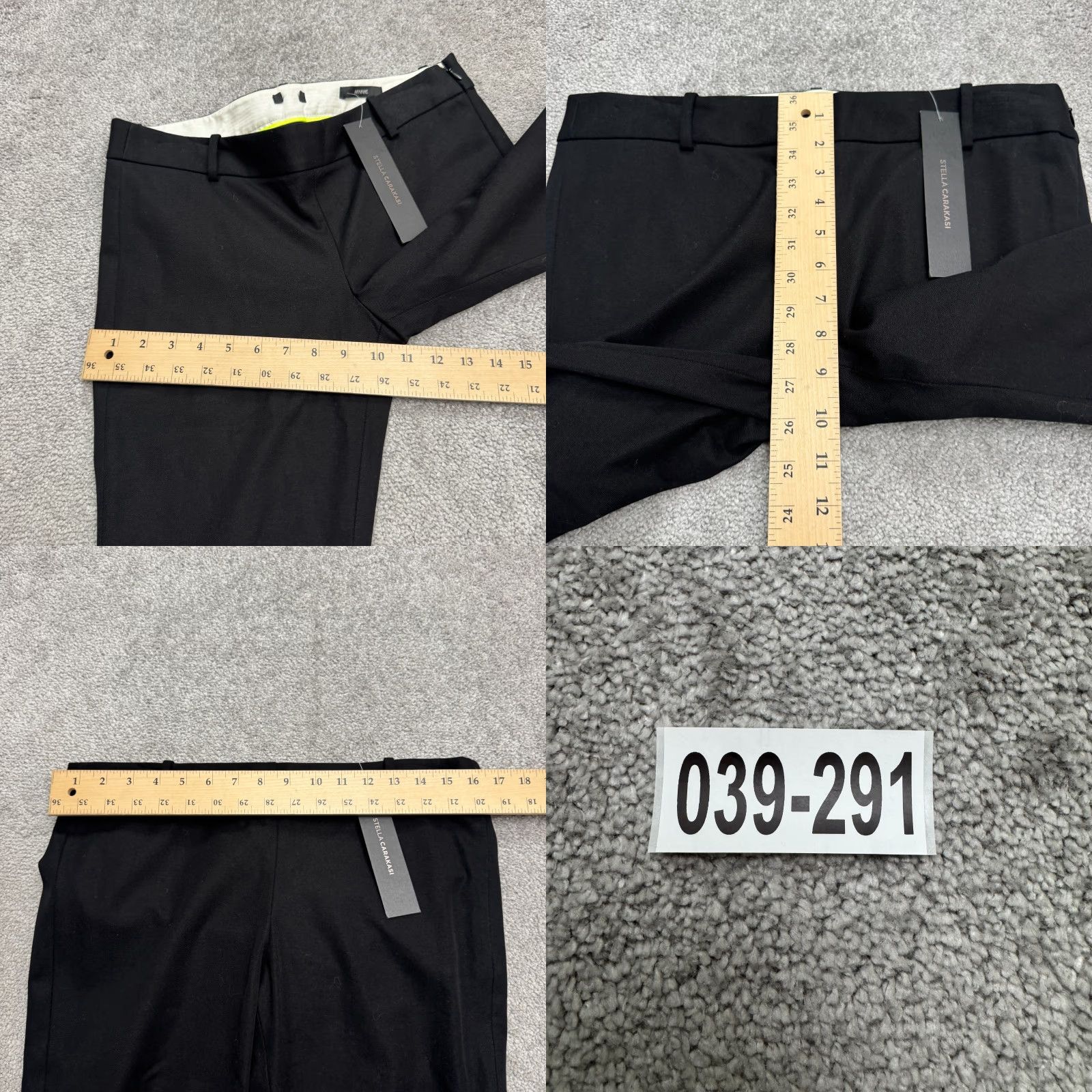 Vintage Stella Carakasi Capri Pants Women 6 Black Cotton Stretch NWT Sample Vintage No Size 28" / US 6 / IT 42 - 9 Thumbnail