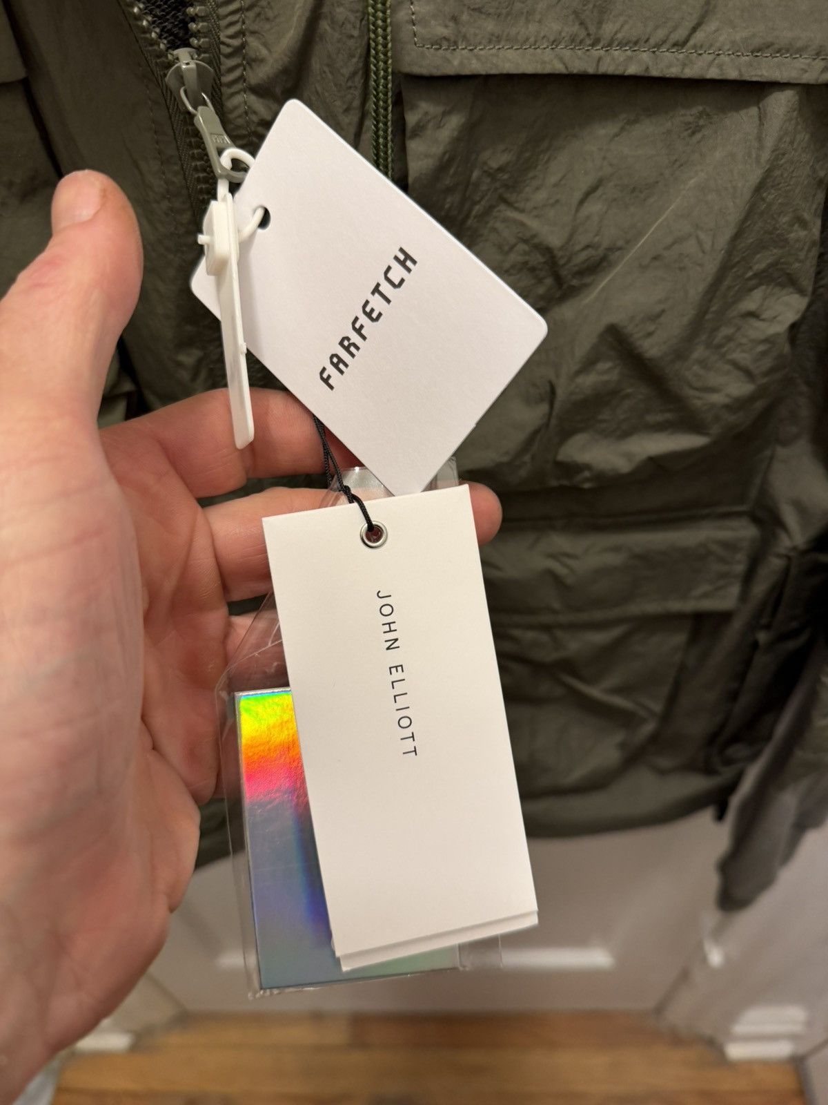 John Elliott NWT $450 Hybrid Panel Military Jacket Size US L / EU 52-54 / 3 - 3 Thumbnail