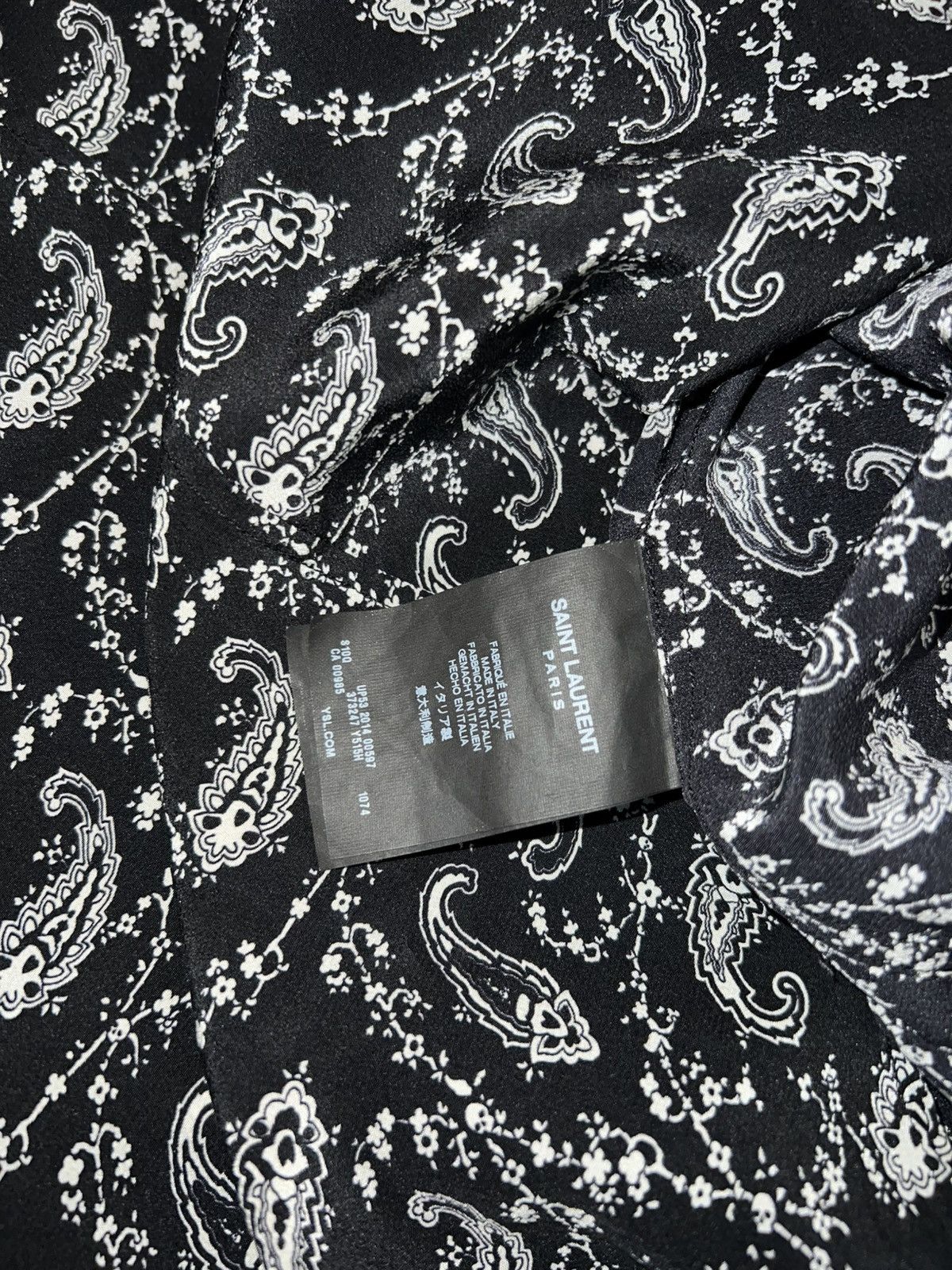 Hedi Slimane SAINT LAURENT SS15 SILK PAISLEY SHIRT Size US M / EU 48-50 / 2 - 5 Thumbnail