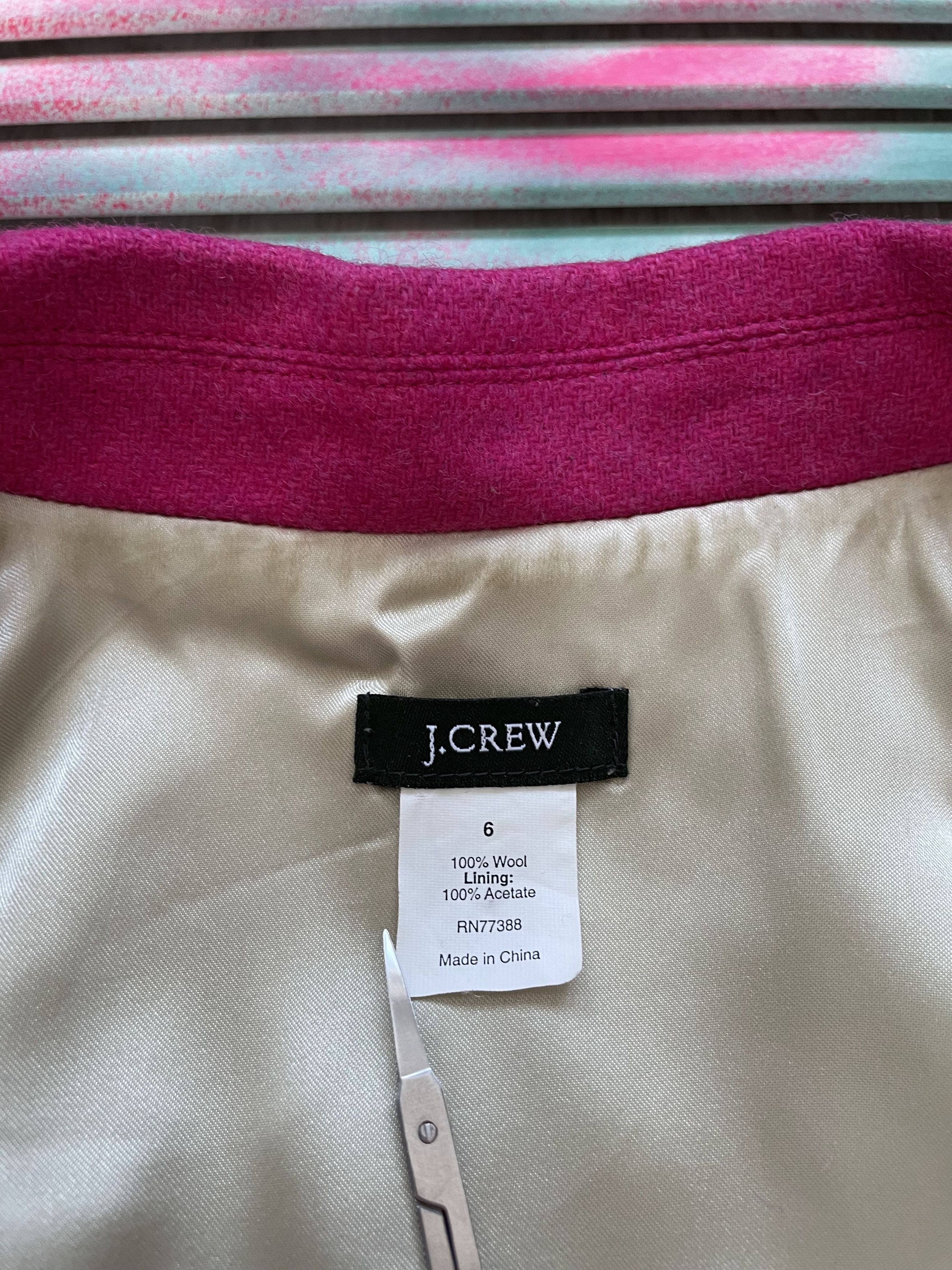 J.Crew J.Crew Wool Pink Blazer Size S / US 4 / IT 40 - 6 Thumbnail