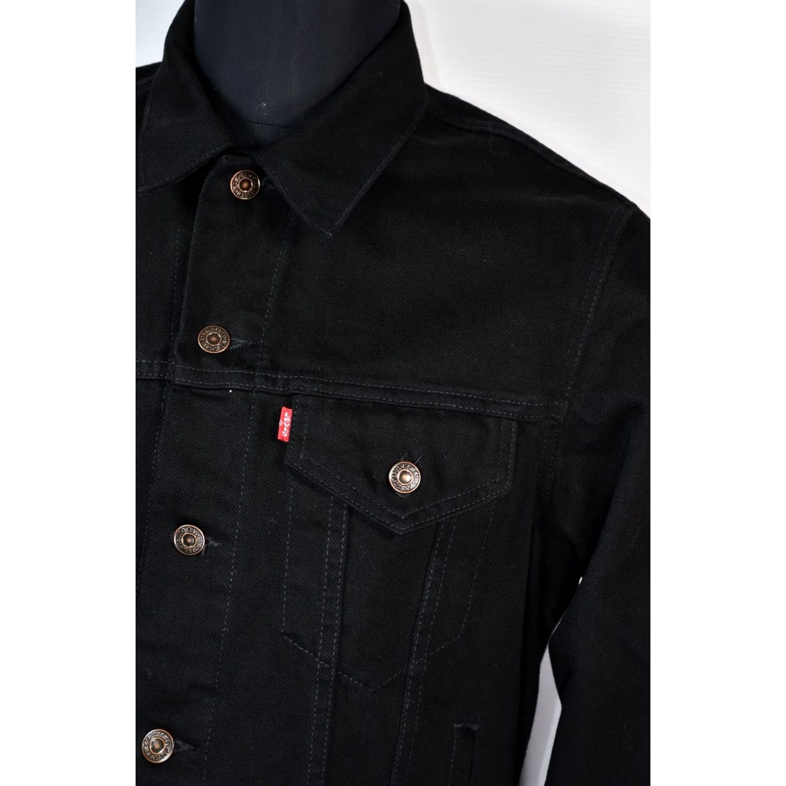 Levi's LEVI'S 70503-02 EURO TRACKER JACKET MEN'S M BLACK DENIM TRUCKER Jacket Winter, Fall, Spring Men Size US M / EU 48-50 / 2 - 7 Thumbnail