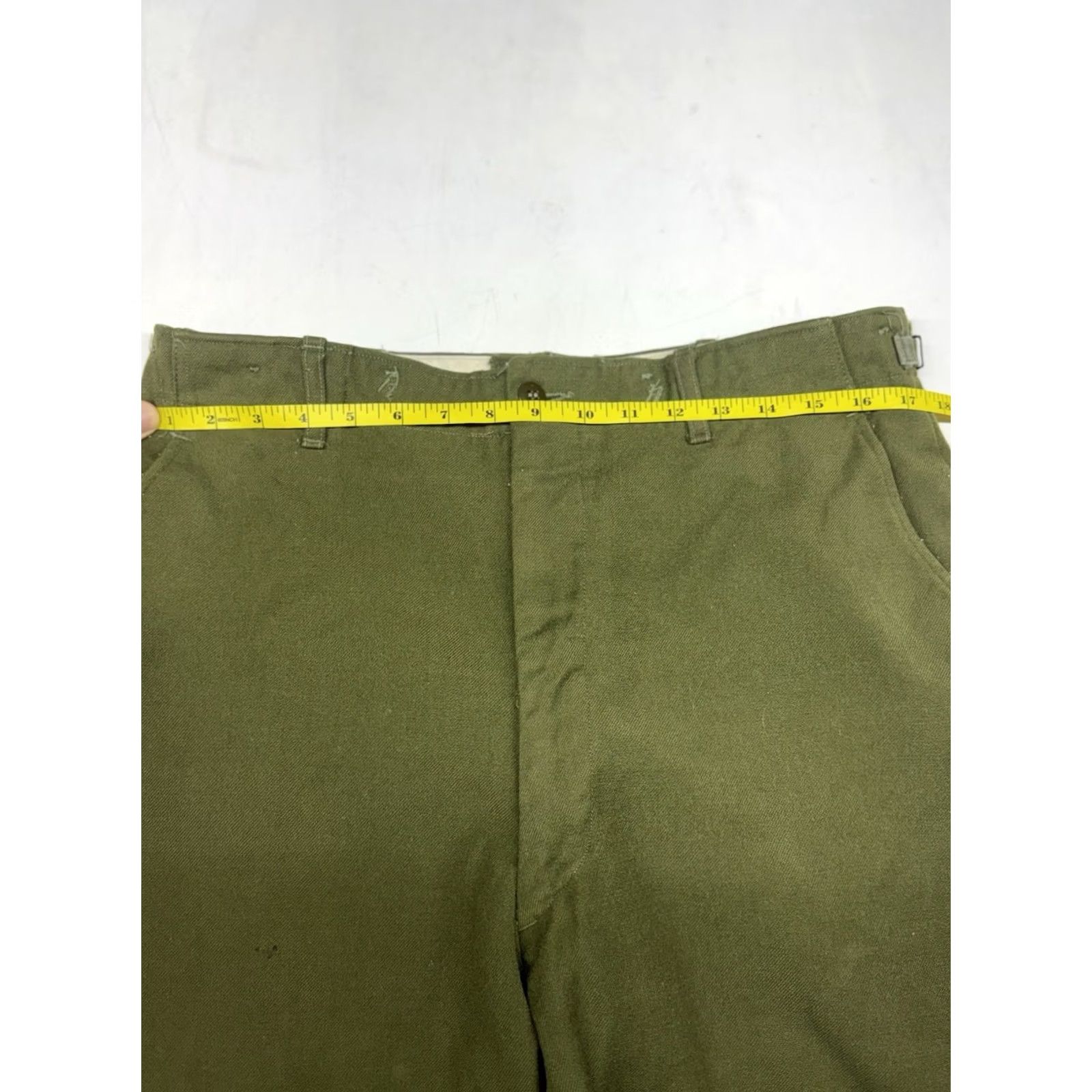 Vintage VINTAGE U.S. Army M-1951 Wool Field Trousers Green M Mens Pants Straight Leg 34in Inseam Size US 31 - 5 Thumbnail