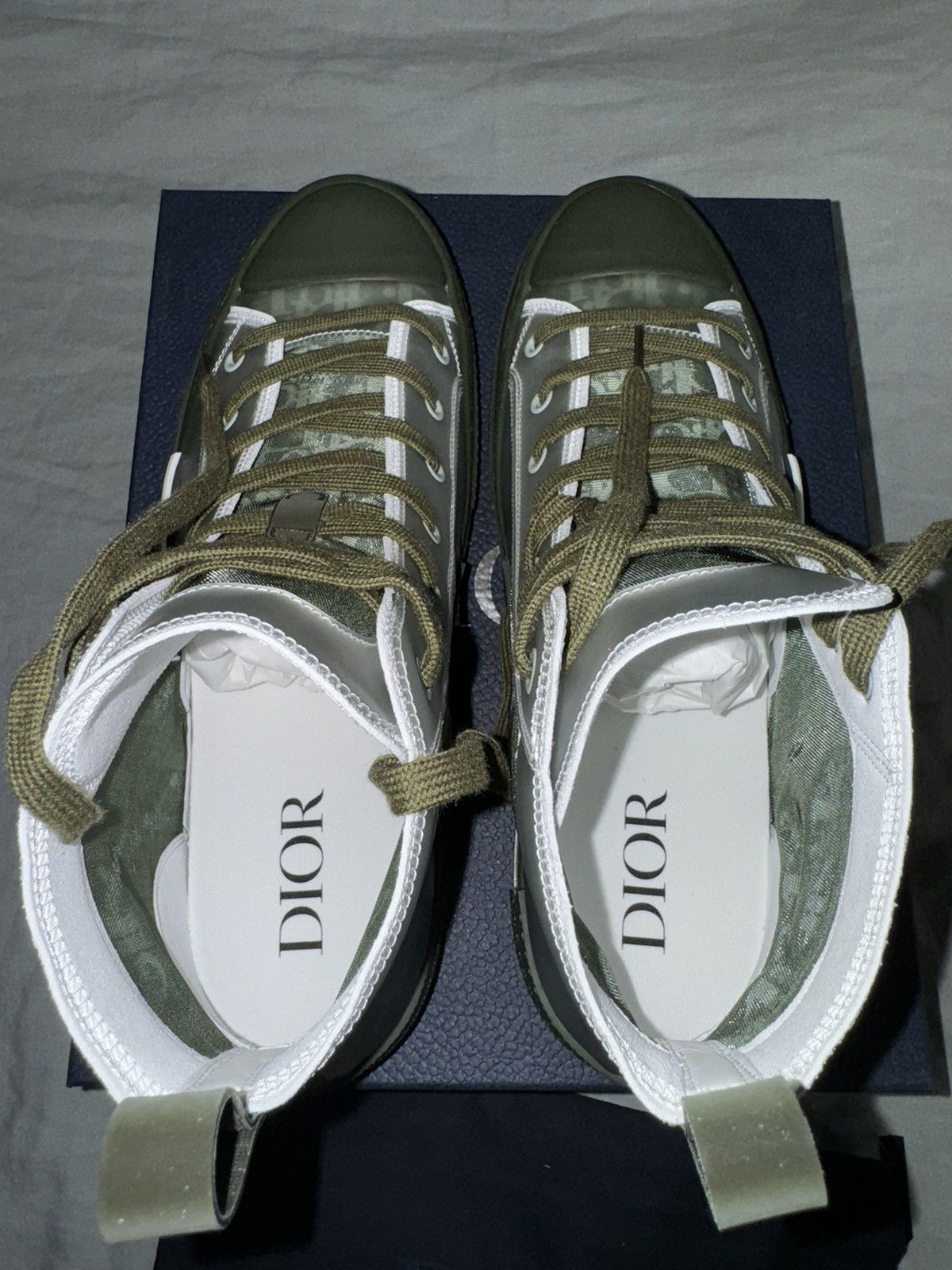 Dior RARE Dead stock! Dior B23 High Oblique - Olive - US12/EU45 Size US 12 / EU 45 - 5 Thumbnail
