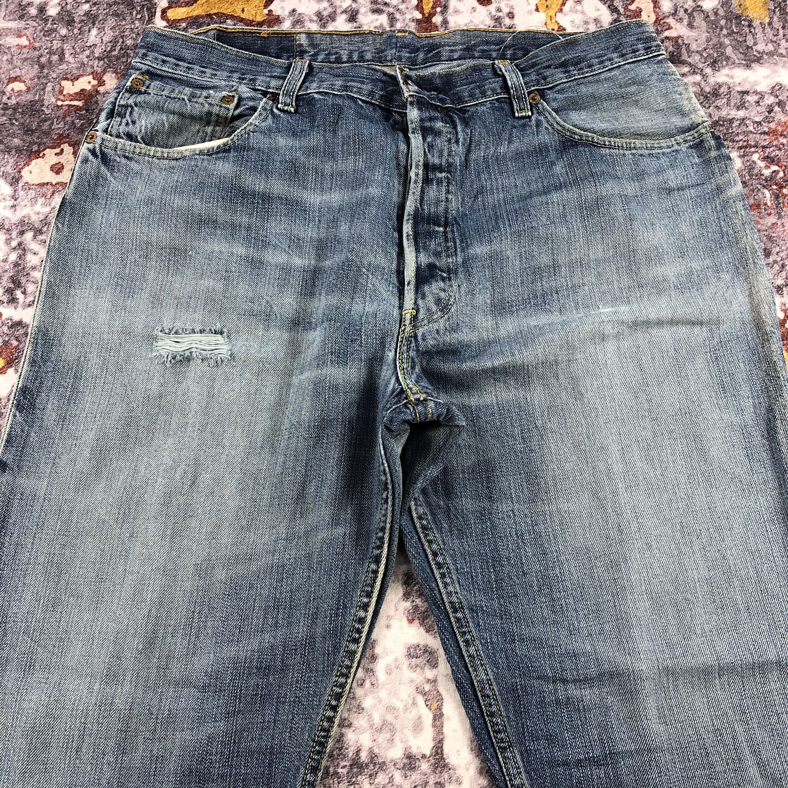 Levi's × Vintage Vintage Distress Levis 501 Jeans-JM2094 Size US 35 - 3 Thumbnail