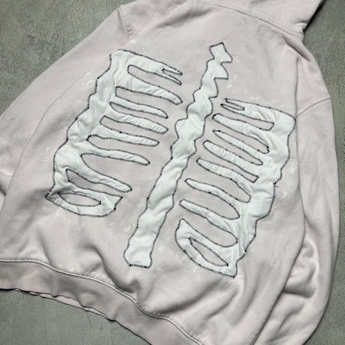 Nike × Vintage Hype Custom Nike Ghost x Skeleton y2k pink hoodie Size US S / EU 44-46 / 1 - 7 Thumbnail