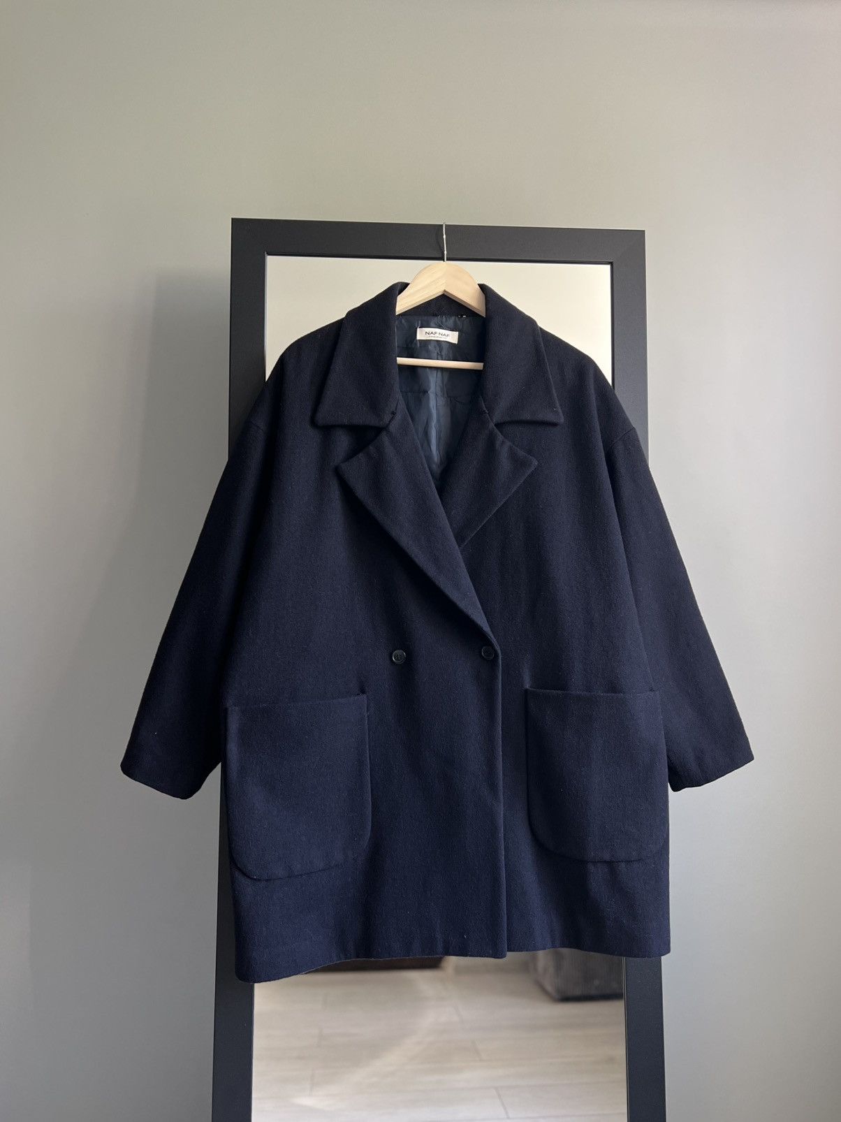 Designer Naf Naf Vintage Lana Wool Coat Size M / US 6-8 / IT 42-44 - 1 Thumbnail