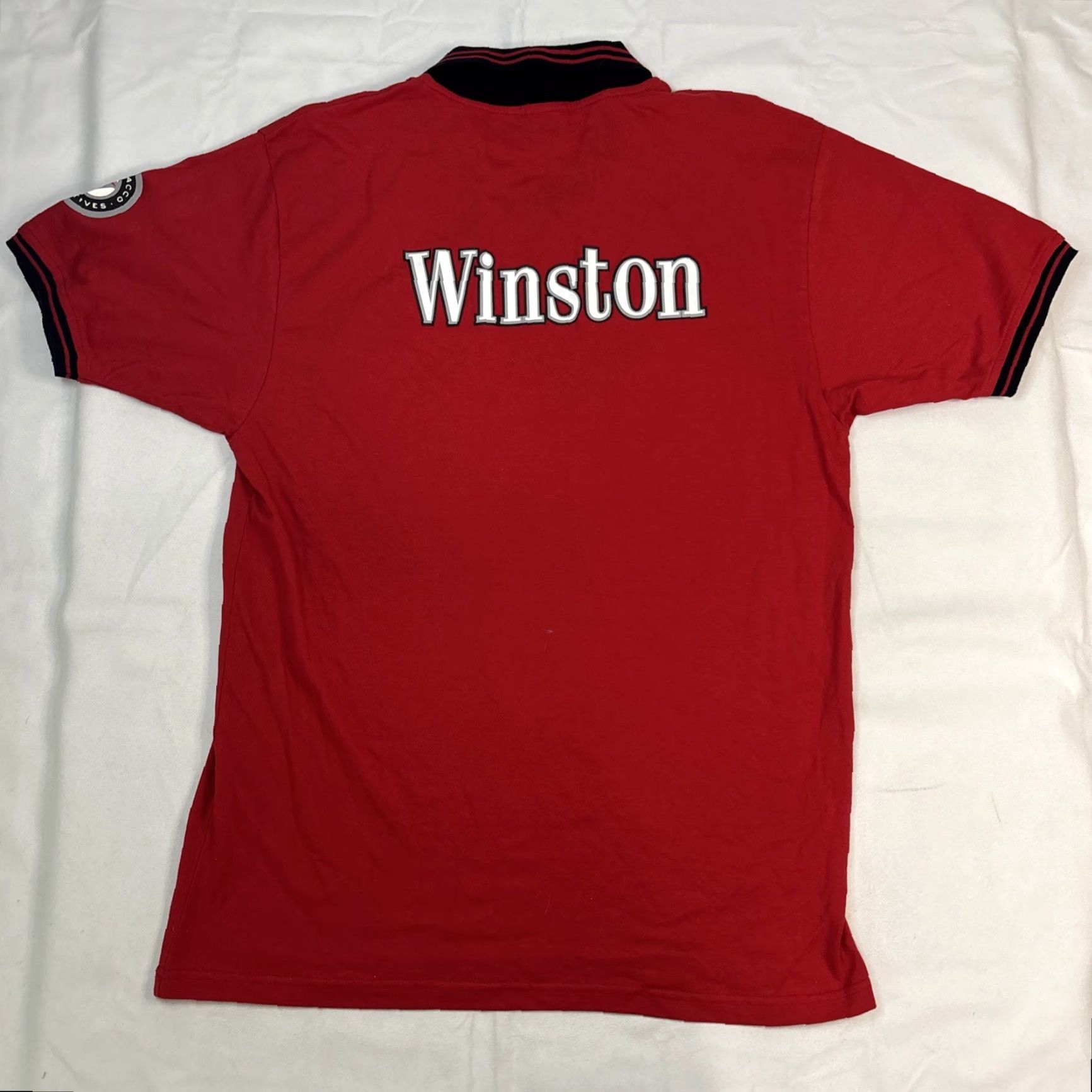 Vintage VINTAGE Winston No Bull Red Collared T-Shirt Tobacco Jerzees XL Men’s Size US XL / EU 56 / 4 - 6 Thumbnail