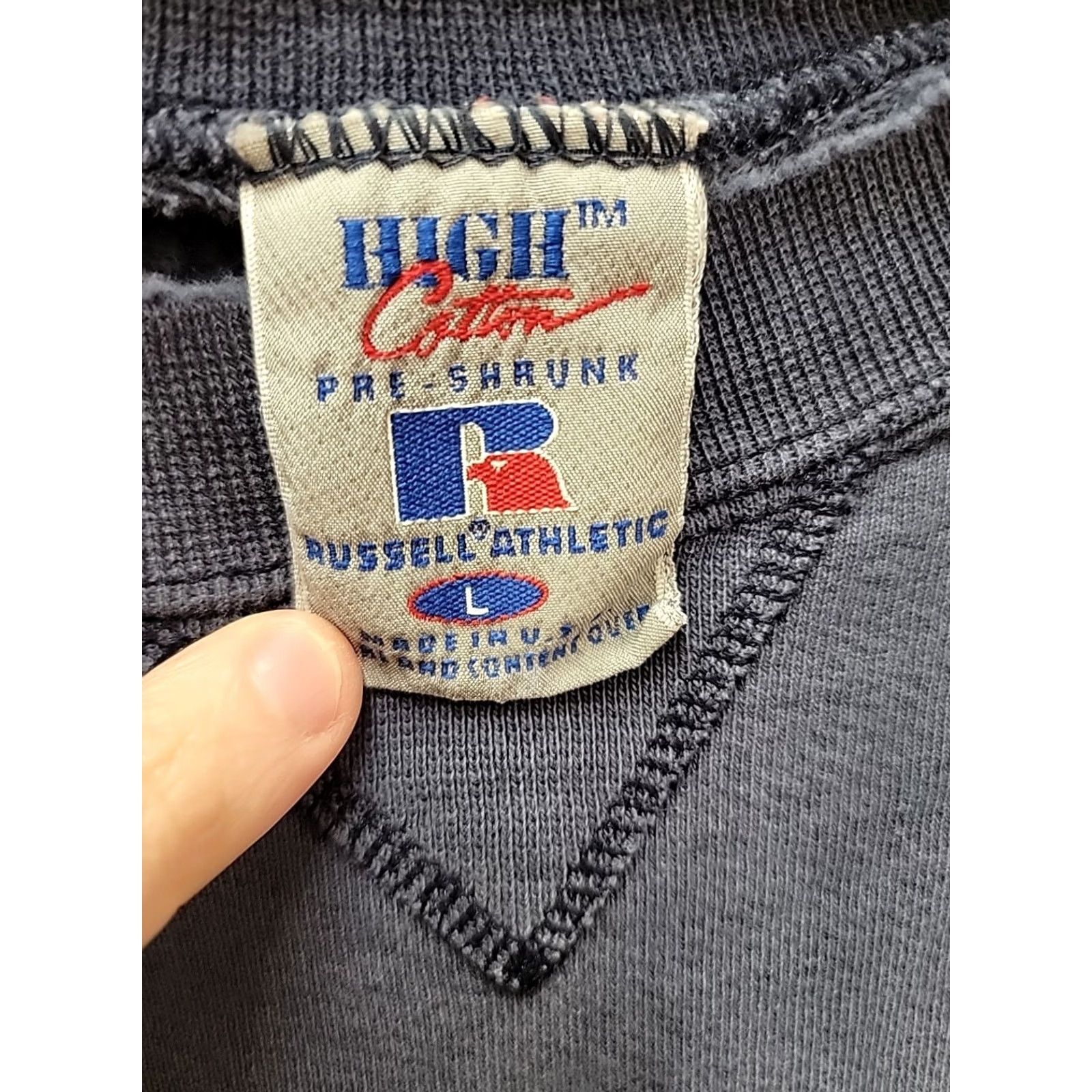 Russell Athletic VINTAGE Russell Athletic Sweatshirt Mens L Blue Crewneck Pullover 90s Sports USA Size US L / EU 52-54 / 3 - 2 Thumbnail