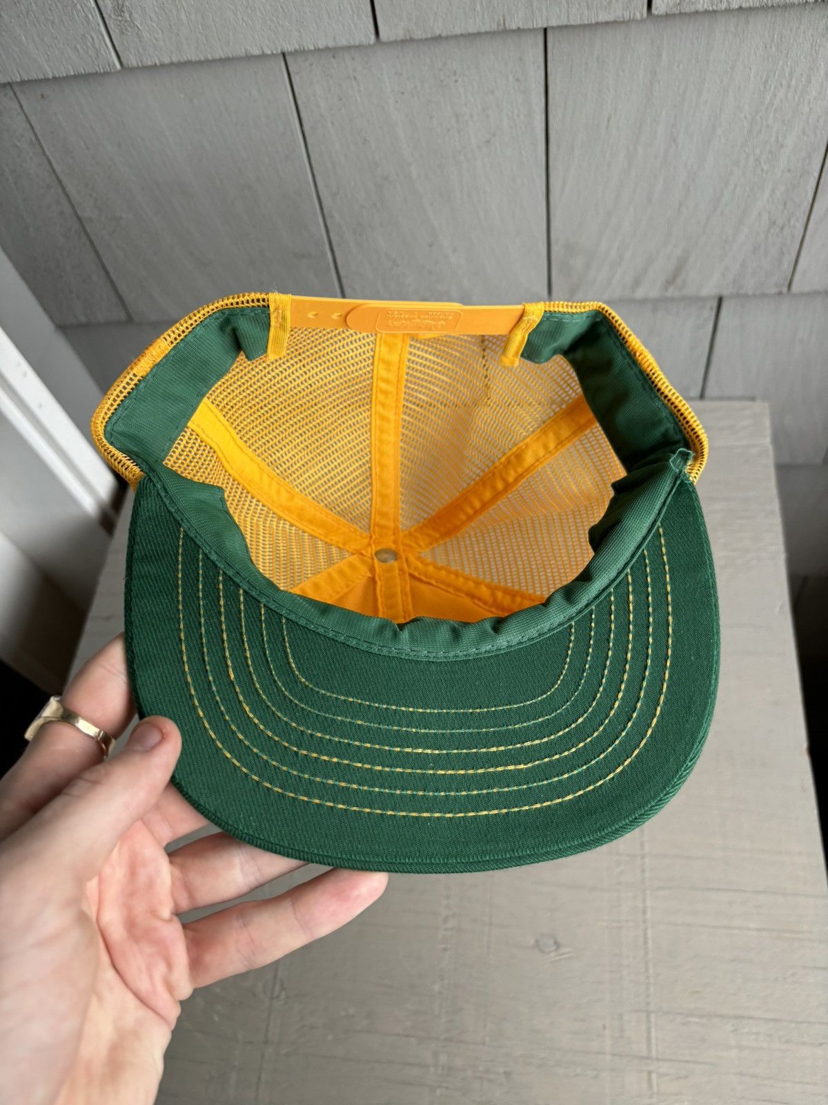 Vintage 1980s Monsanto GMO Delkab Genetics Vintage Trucker Hat Mesh Size ONE SIZE - 5 Thumbnail
