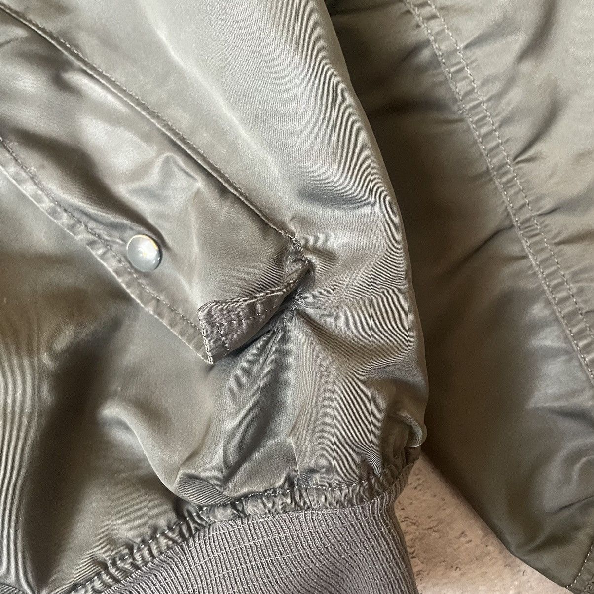 Ma1 Flyer Olive Vintage Nylon Bomber Jacket BoxyFit Oversize
