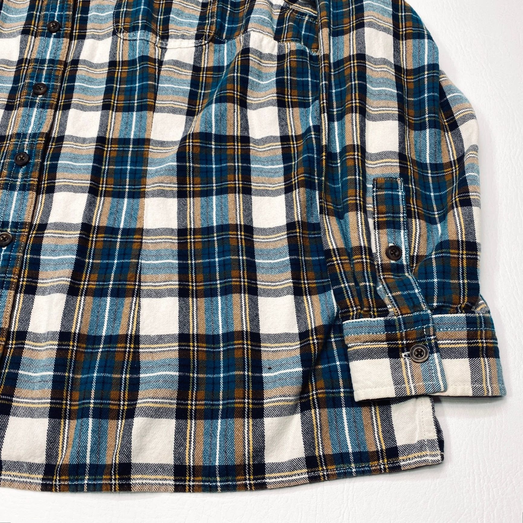 CO Duluth Trading Co Flannel Shirt Mens 2XL Blue Plaid Long Sleeve Button Up 7584 Size US XXL / EU 58 / 5 - 4 Thumbnail