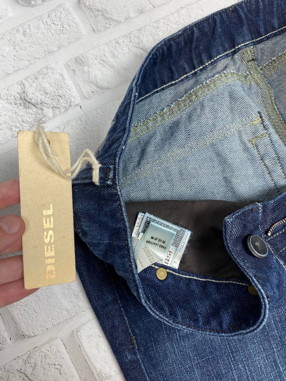 Diesel NEW Diesel Jeans Mens Washed Slim Tapered Zipper Pockets Y2K Size US 31 - 15 Thumbnail