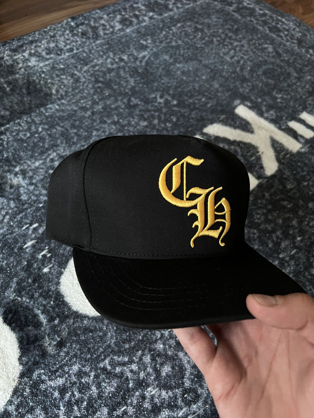 image of Chrome Hearts Black Baseball Hat, Men's