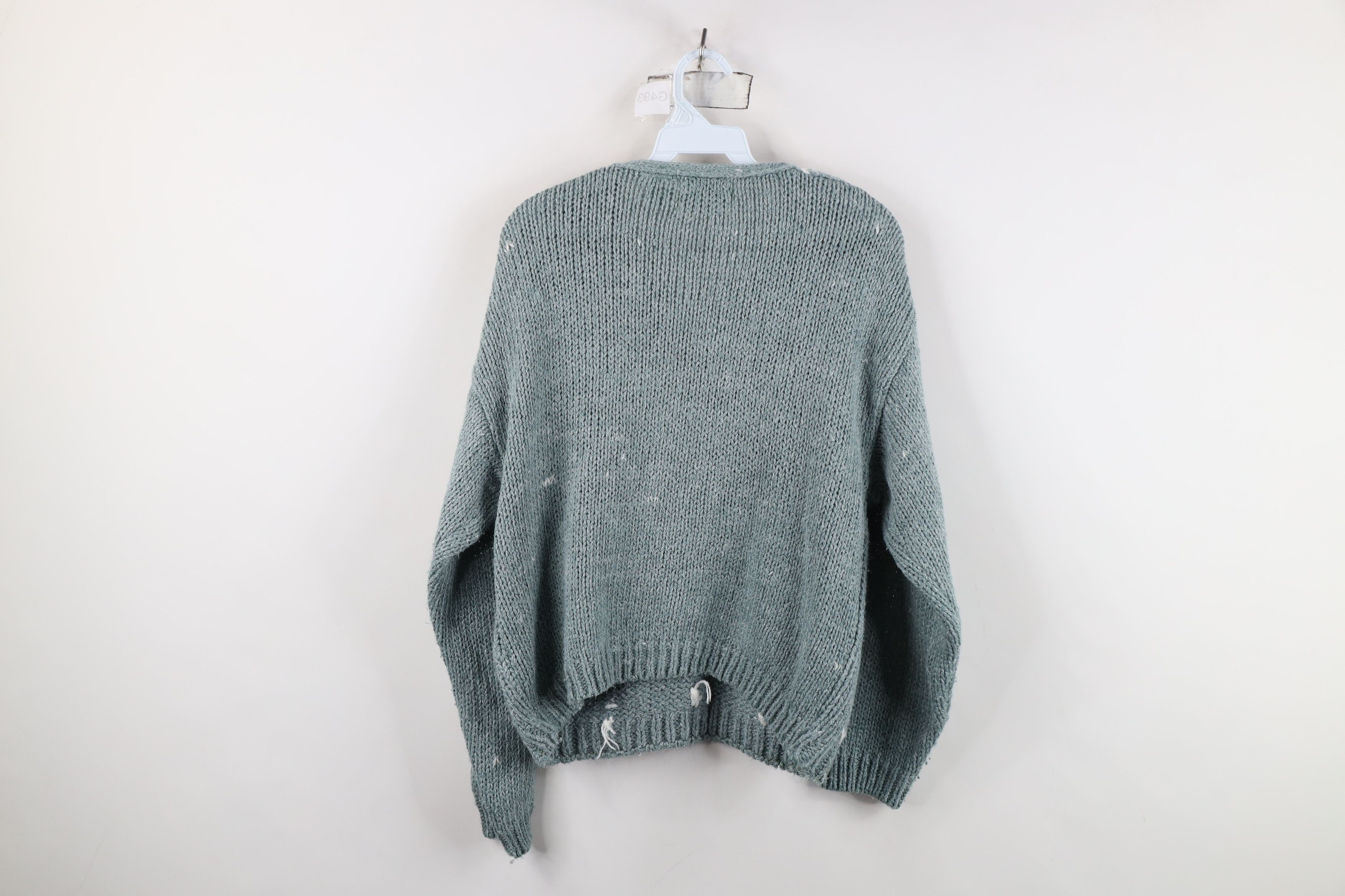 Vintage Vintage 90s Streetwear Embroidered Flower Floral Sweater Size L / US 10 / IT 46 - 12 Thumbnail
