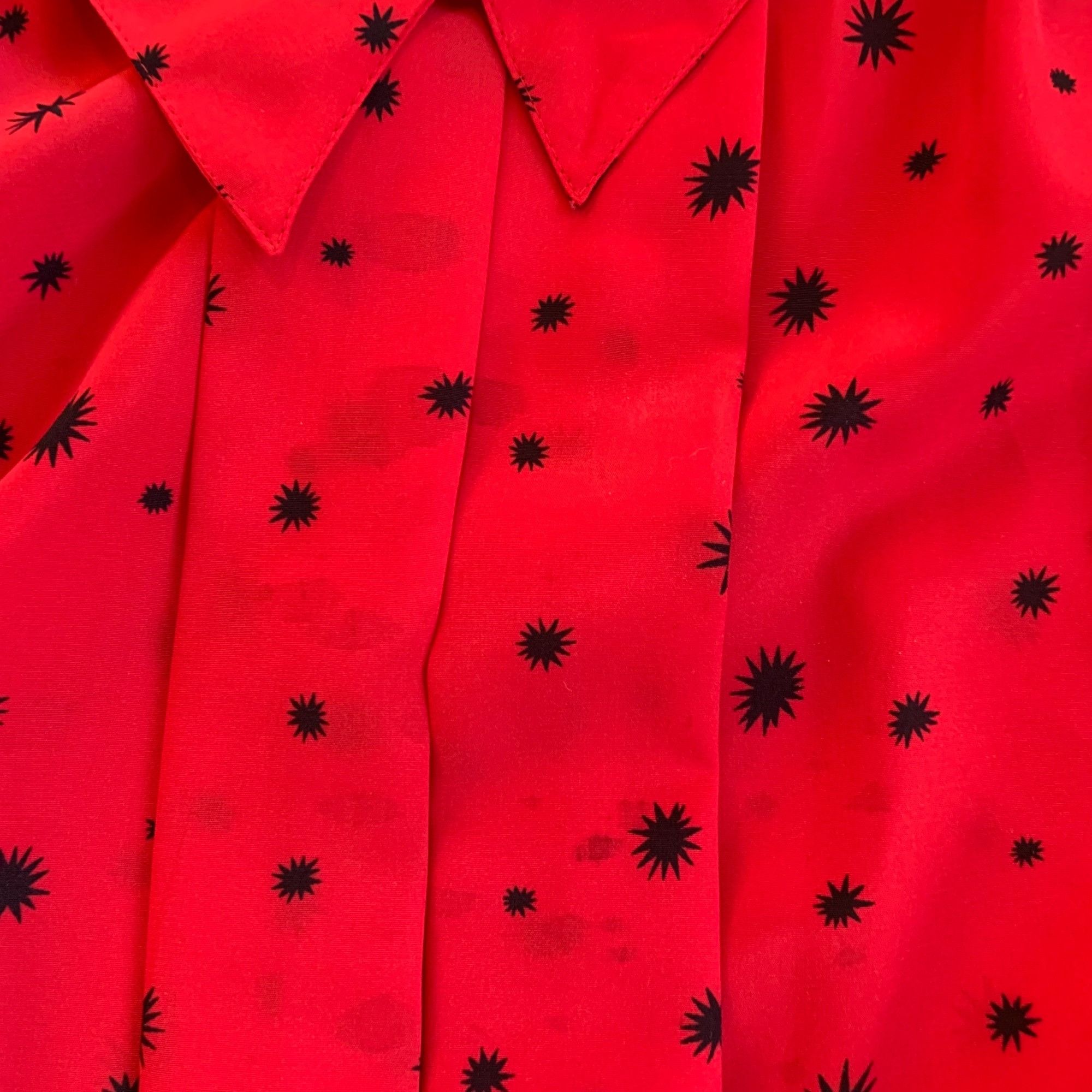 Vintage Vintage Atomic Print Rockabilly MCM Novelty Retro Blouse 12 Size XL / US 12-14 / IT 48-50 - 6 Thumbnail