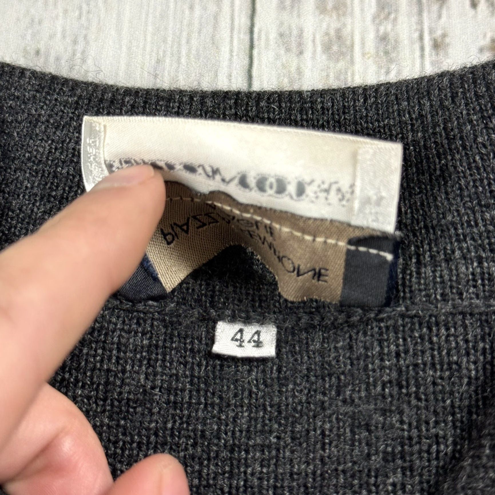 Piazza Sempione PIAZZA SEMPIONE Women's 100% Wool Full Zip Cardigan Sweater Size 44 Charcoal Gray Modern Elegant Size M / US 6-8 / IT 42-44 - 6 Thumbnail