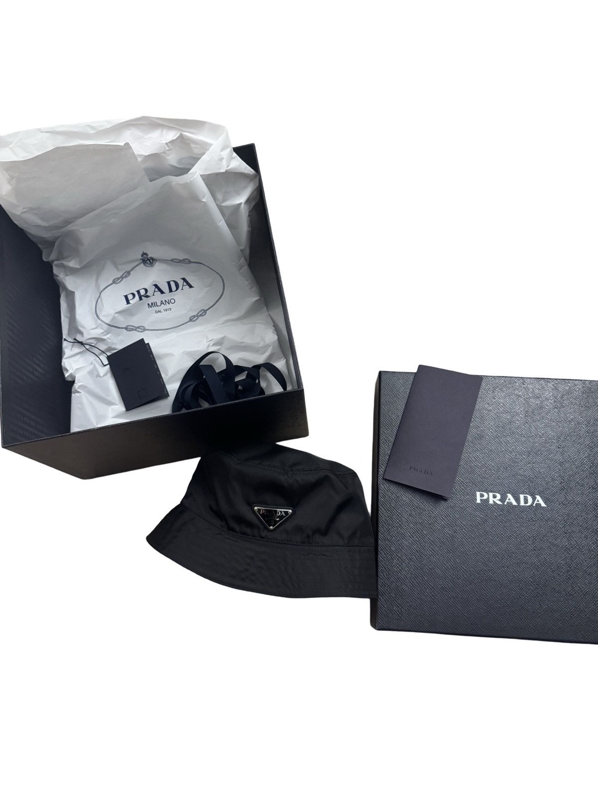 Prada 🔥925$ Prada Re-Nylon bucket hat/Prada Logo Nylon Bucket Hat Size ONE SIZE - 13 Thumbnail