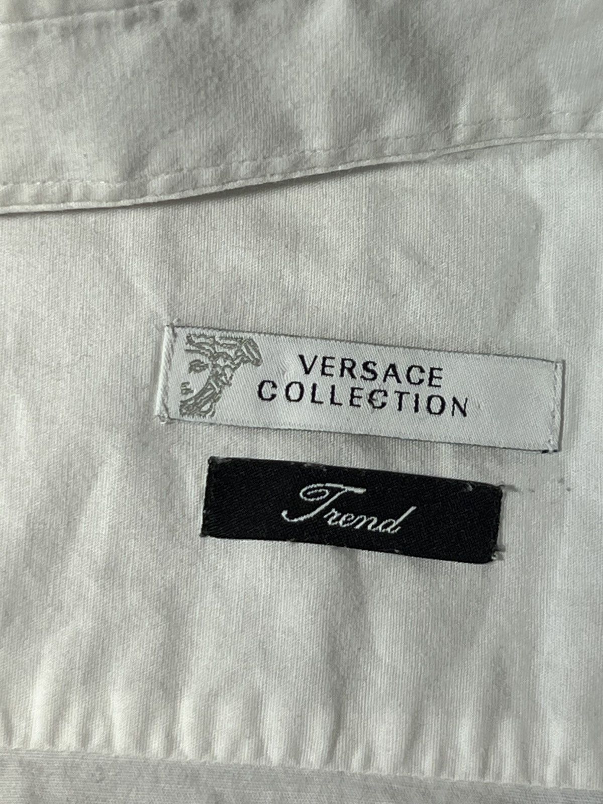 Versace × Versace Jeans Couture “Versace Collection White Button-Up Shirt Men’s L Authentic Size US L / EU 52-54 / 3 - 3 Thumbnail