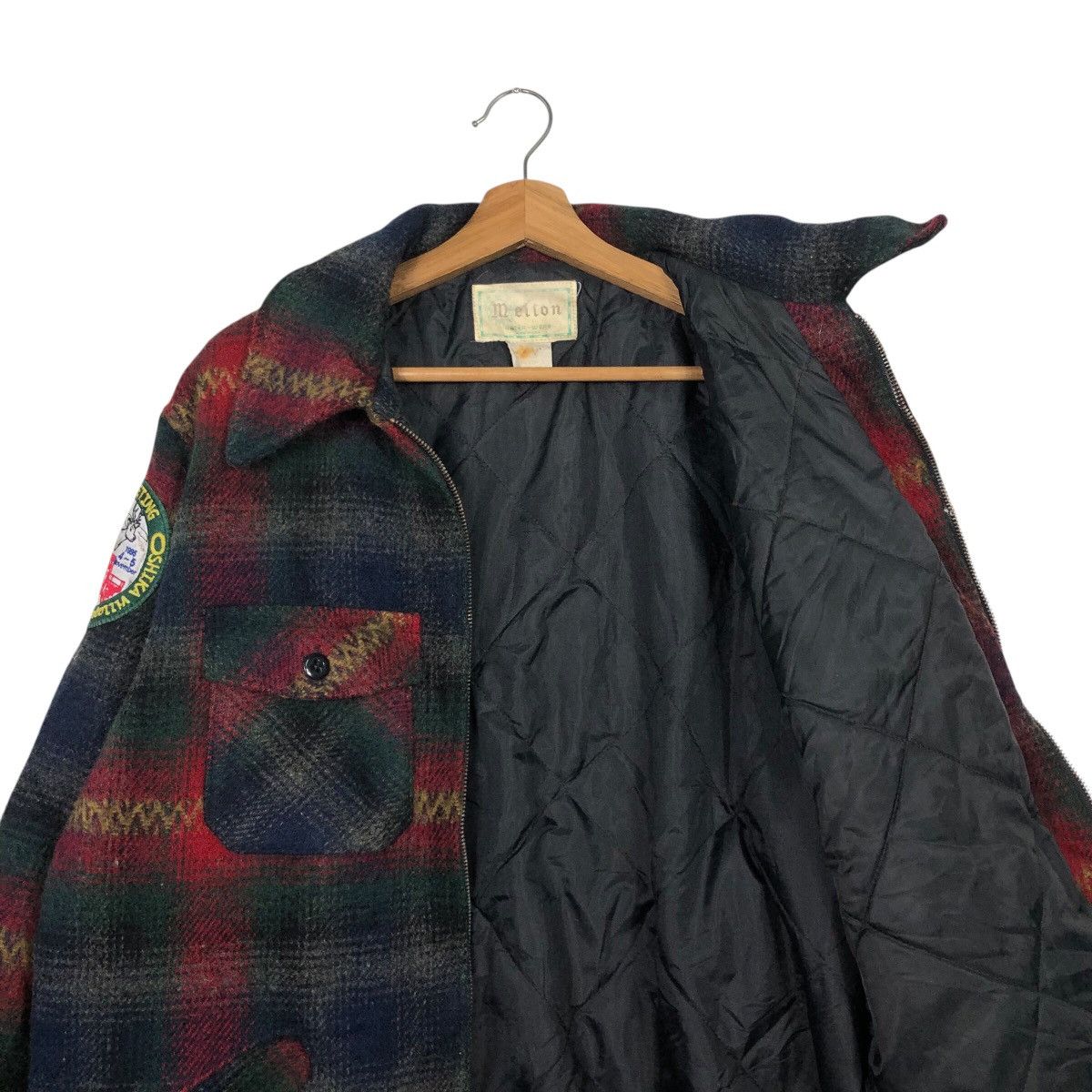 Vintage 📌Vintage Wool Work Jacket Melton Tartan Design Blanket Size US L / EU 52-54 / 3 - 16 Thumbnail