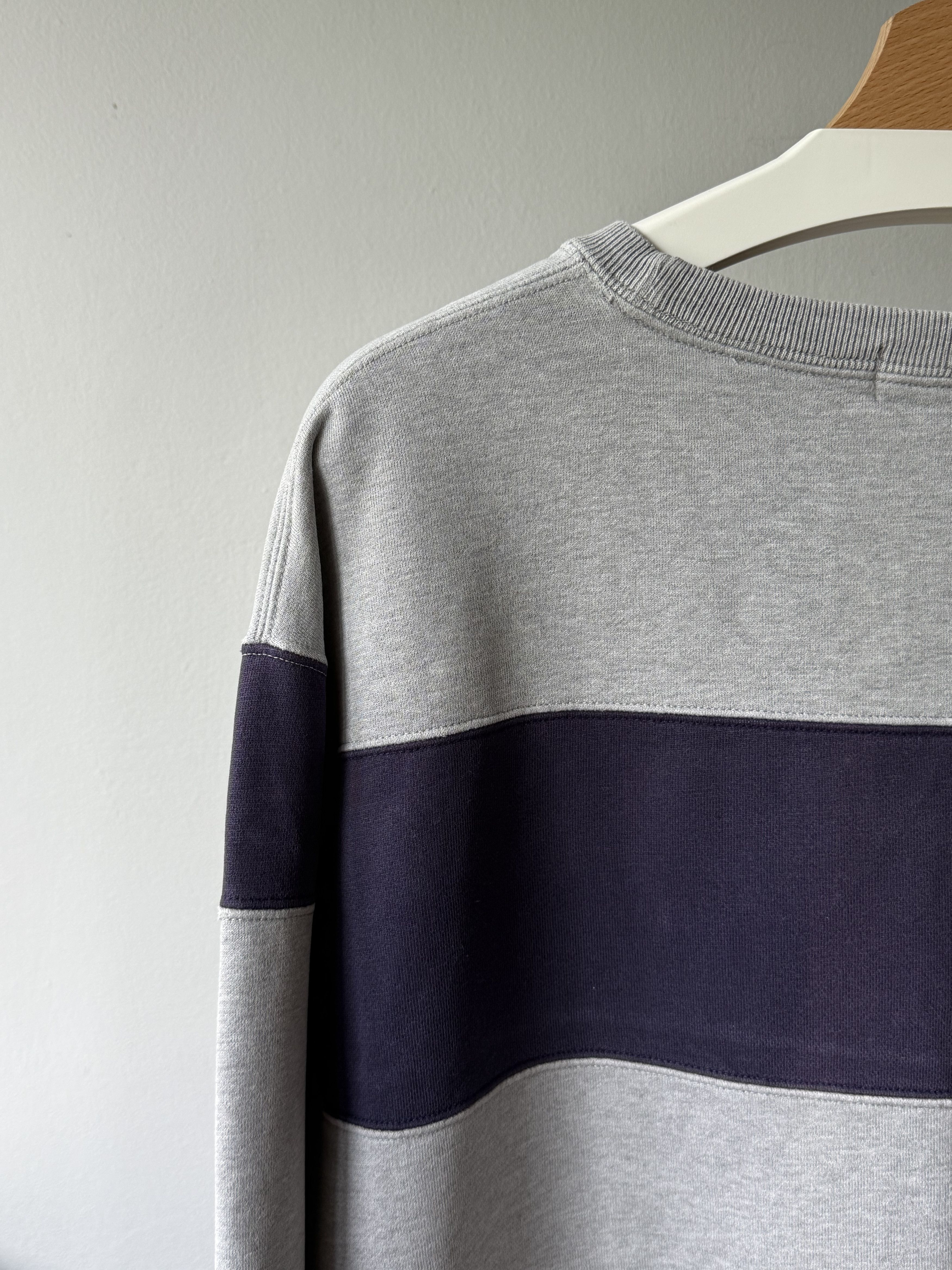 Polo Ralph Lauren Vintage 90's Polo Ralph Lauren Blue Gray Striped Sweatshirt Size US L / EU 52-54 / 3 - 7 Thumbnail