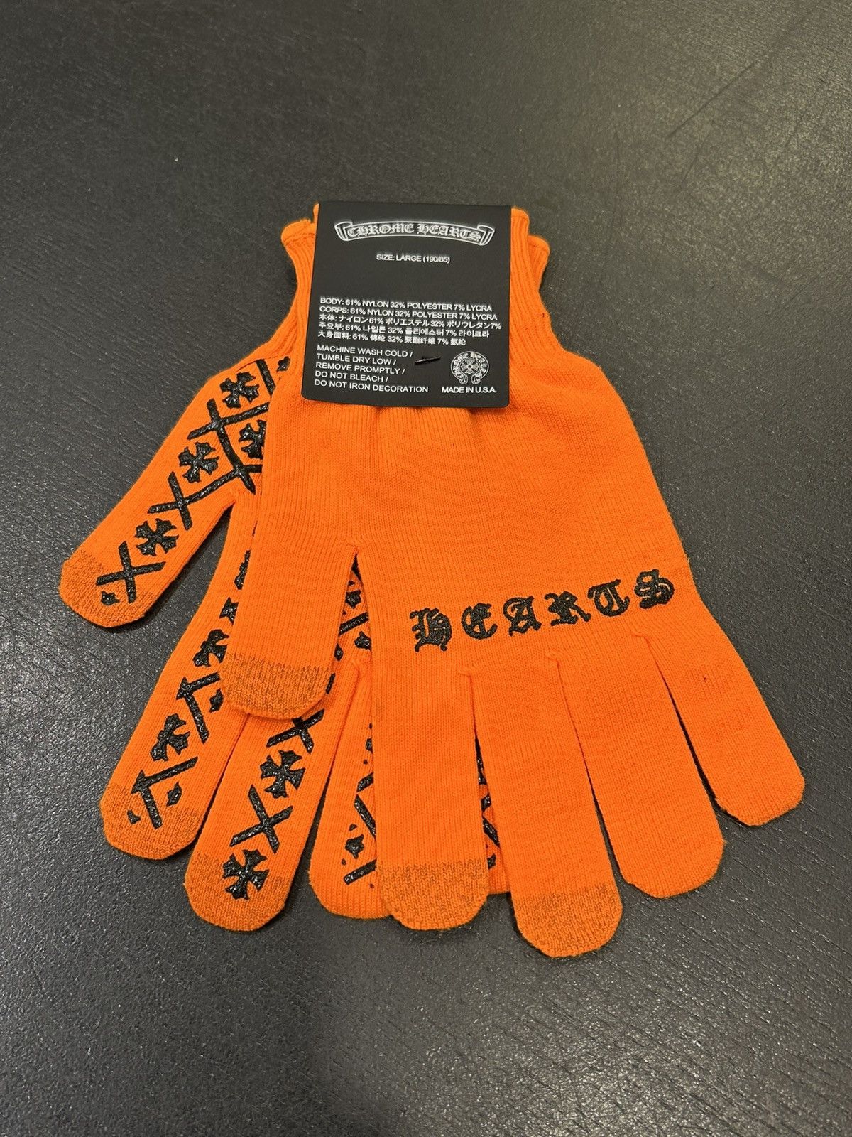 Chrome Hearts Chrome Hearts Orange Gloves Size ONE SIZE - 2 Thumbnail