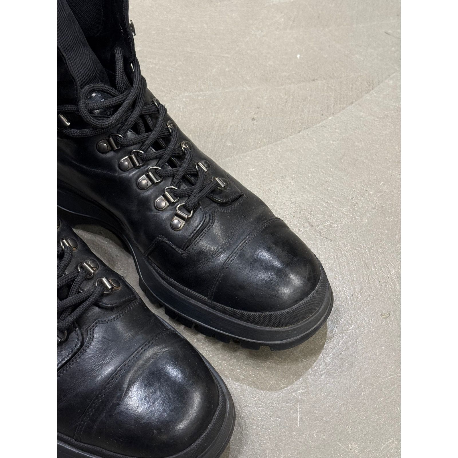Prada 2000s Prada leather combat boots Size US 10 / EU 43 - 3 Thumbnail