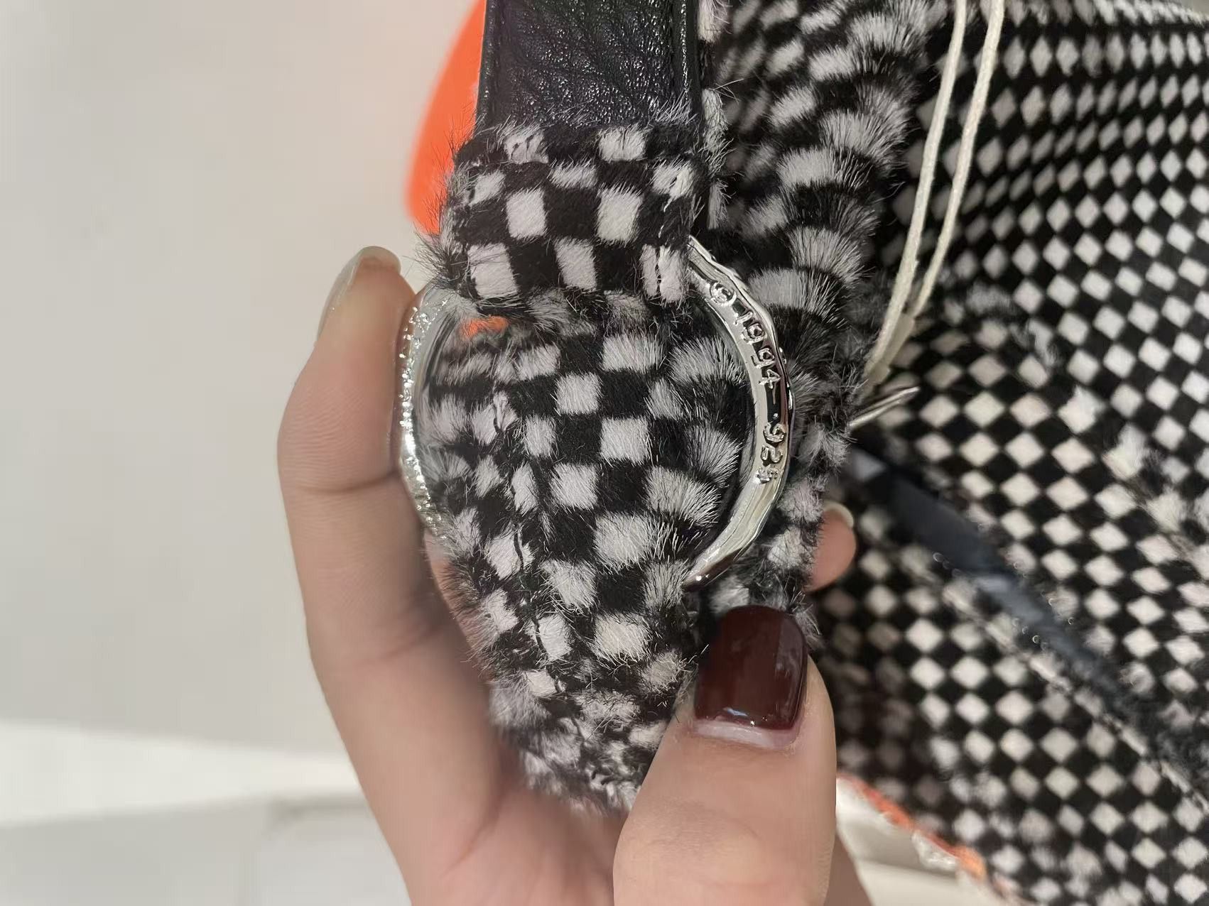 Chrome Hearts Chrome Hearts Cross Patch Pony Hair Checkerboard Lyon Bag Size ONE SIZE - 14 Thumbnail