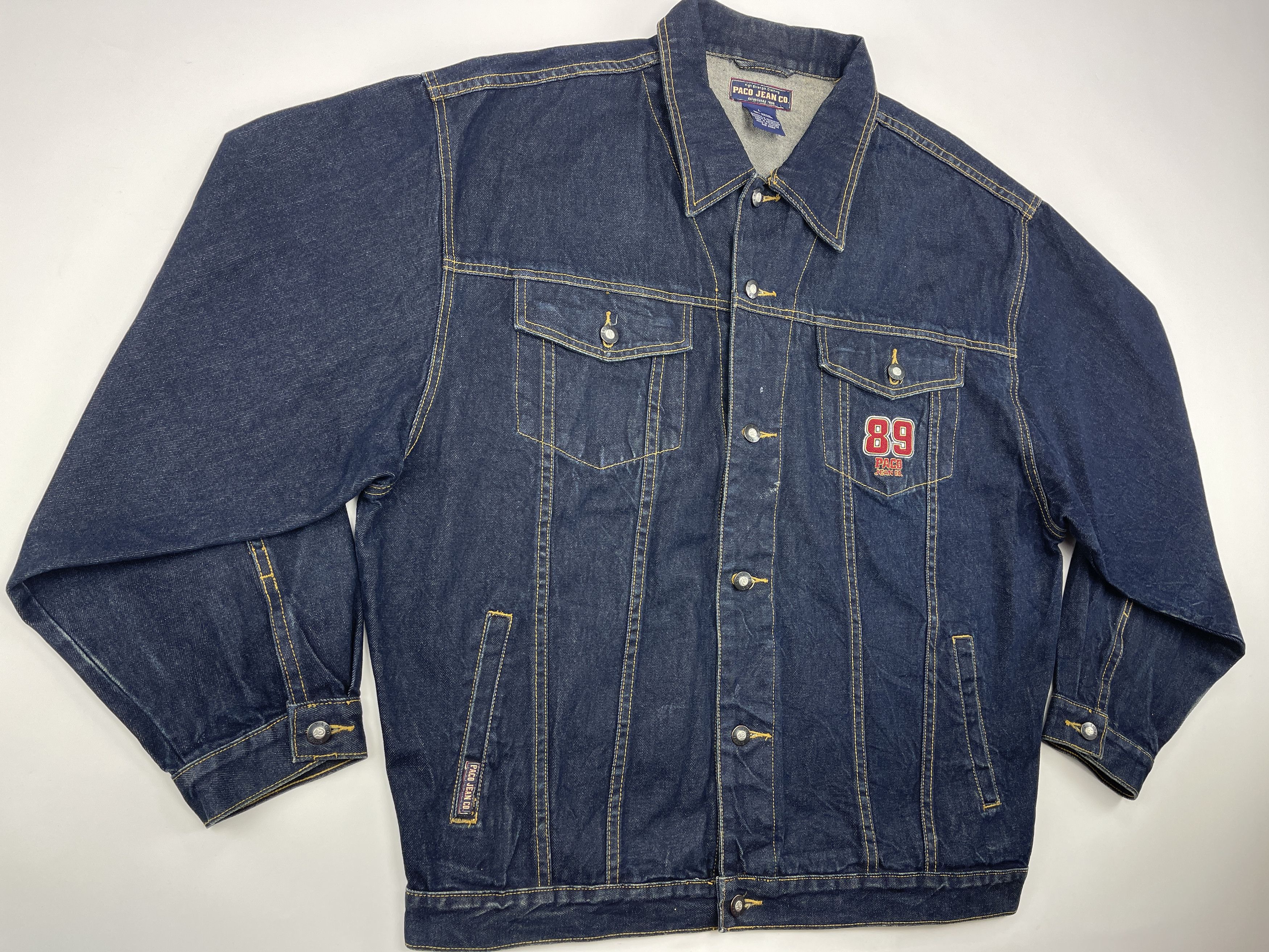 Vintage Paco jacket, Paco Sport, vintage denim jacket, 90s hip hop L Size US L / EU 52-54 / 3 - 12 Thumbnail