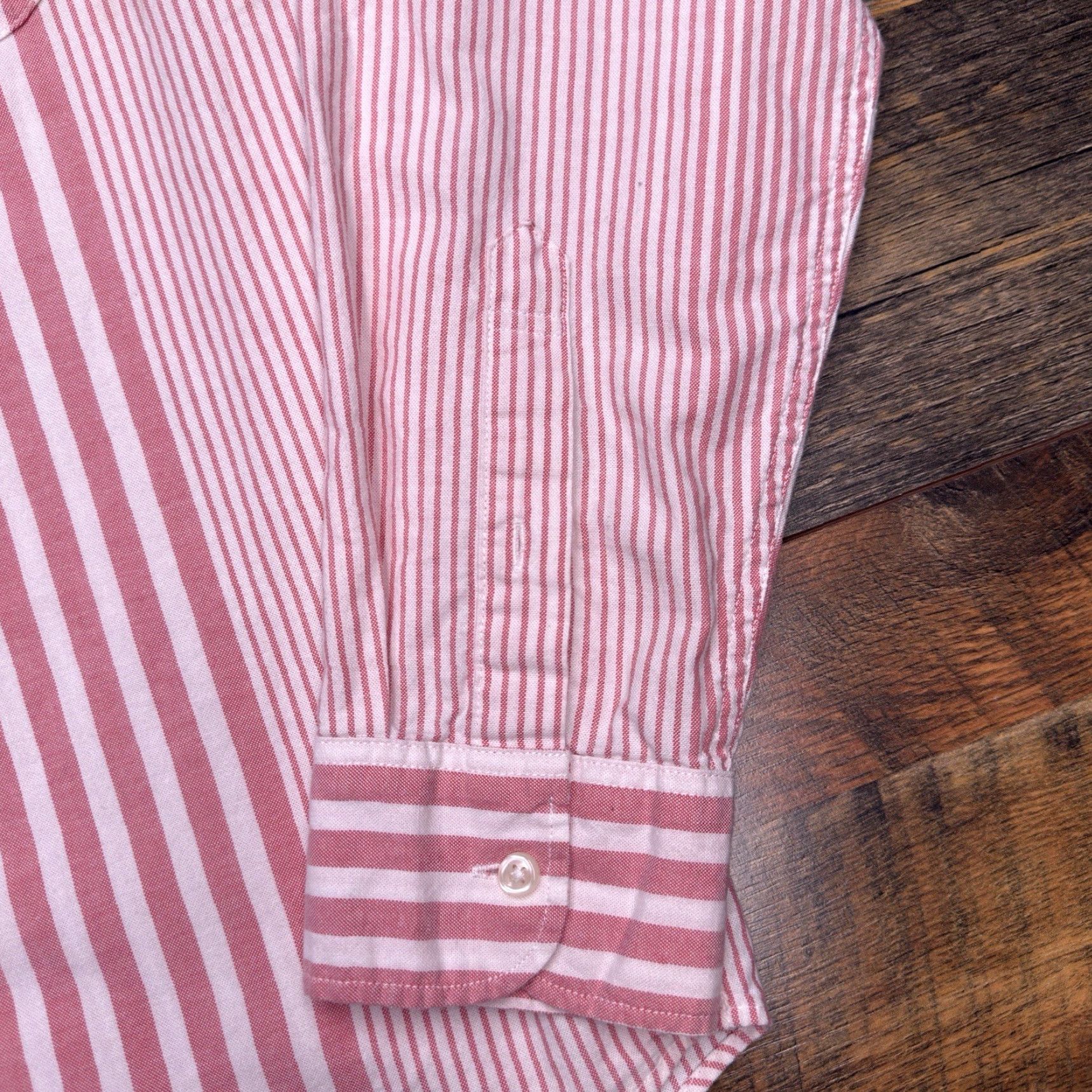 J.Crew J. Crew Button-Up Shirt Mens Medium Pink Striped Slim Fit Oxford Long Sleeve Size US M / EU 48-50 / 2 - 6 Thumbnail