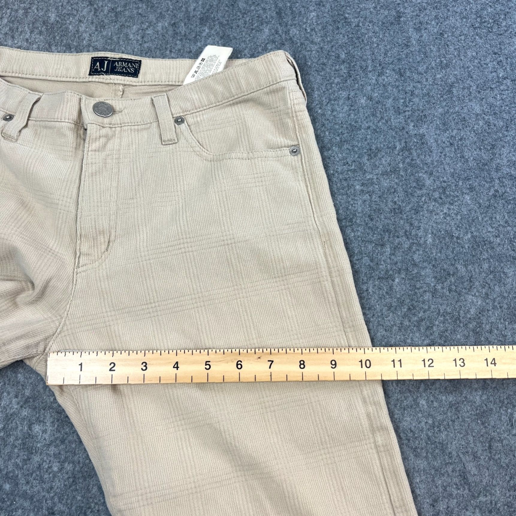 Vintage Armani Jeans Jeans Relaxed Straight 29 Beige 29 in Denim 5-Pocket Womens Regular XS? Size 29" - 5 Thumbnail