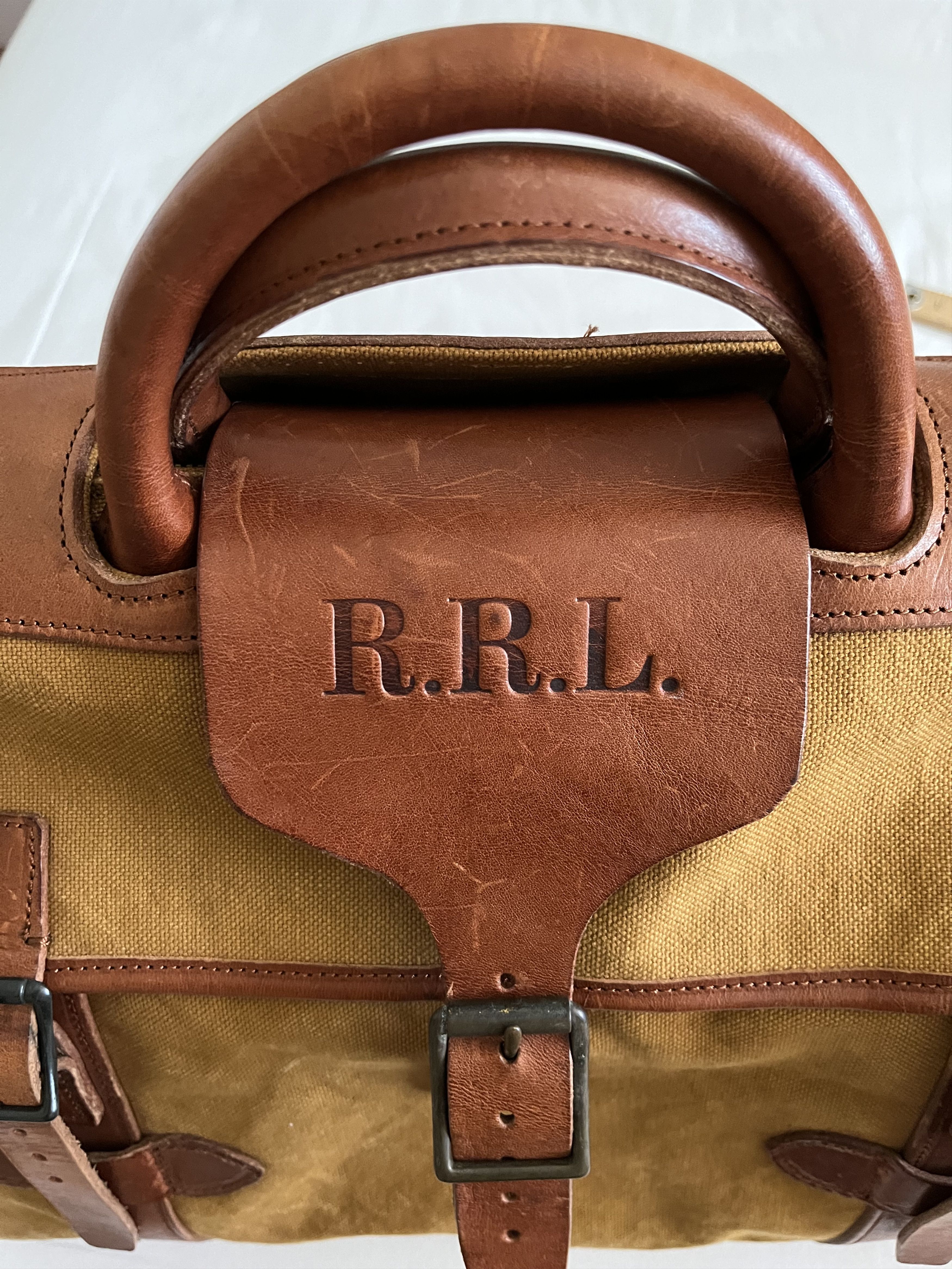 RRL Ralph Lauren Vintage RRL Canvas/Leather Shoulder Bag Size 26 - 3 Thumbnail