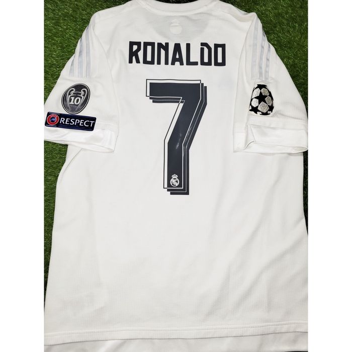 Adidas Cristiano Ronaldo Real Madrid 2015 2016 FINAL Soccer Jersey ...