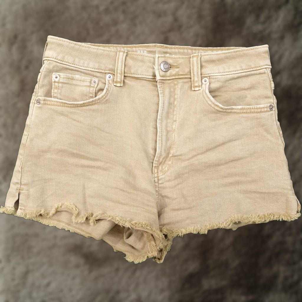 Gap Vintage Gap Women’s Cut-Off Shorts Size 14 Tan Cotton Casual Summer Women's Size 36" / US 14 / IT 50 - 1 Thumbnail