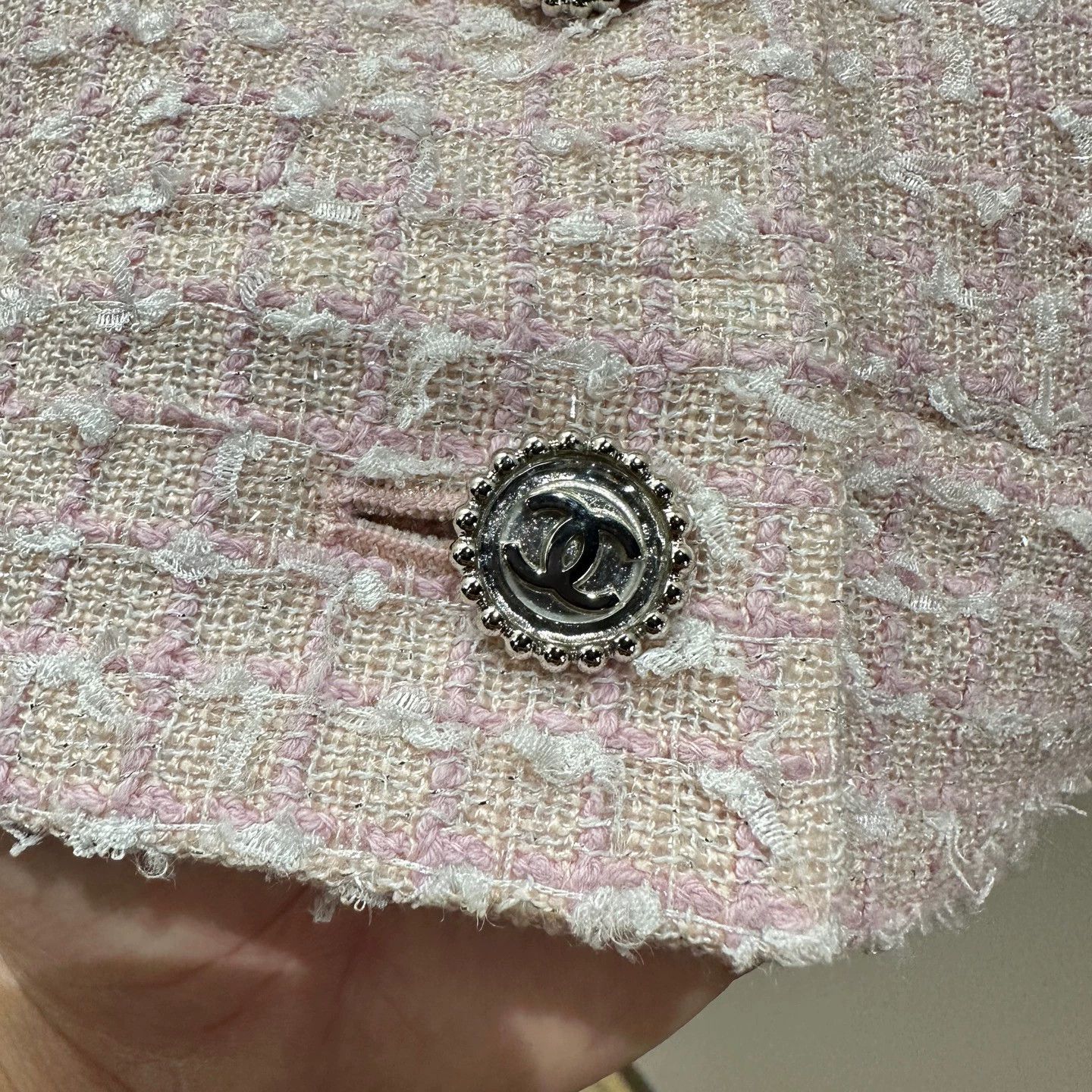 Chanel Chanel may801 24p Pink Tweed Short-Sleeve Jacket Women's 38 Size S / US 4 / IT 40 - 6 Thumbnail