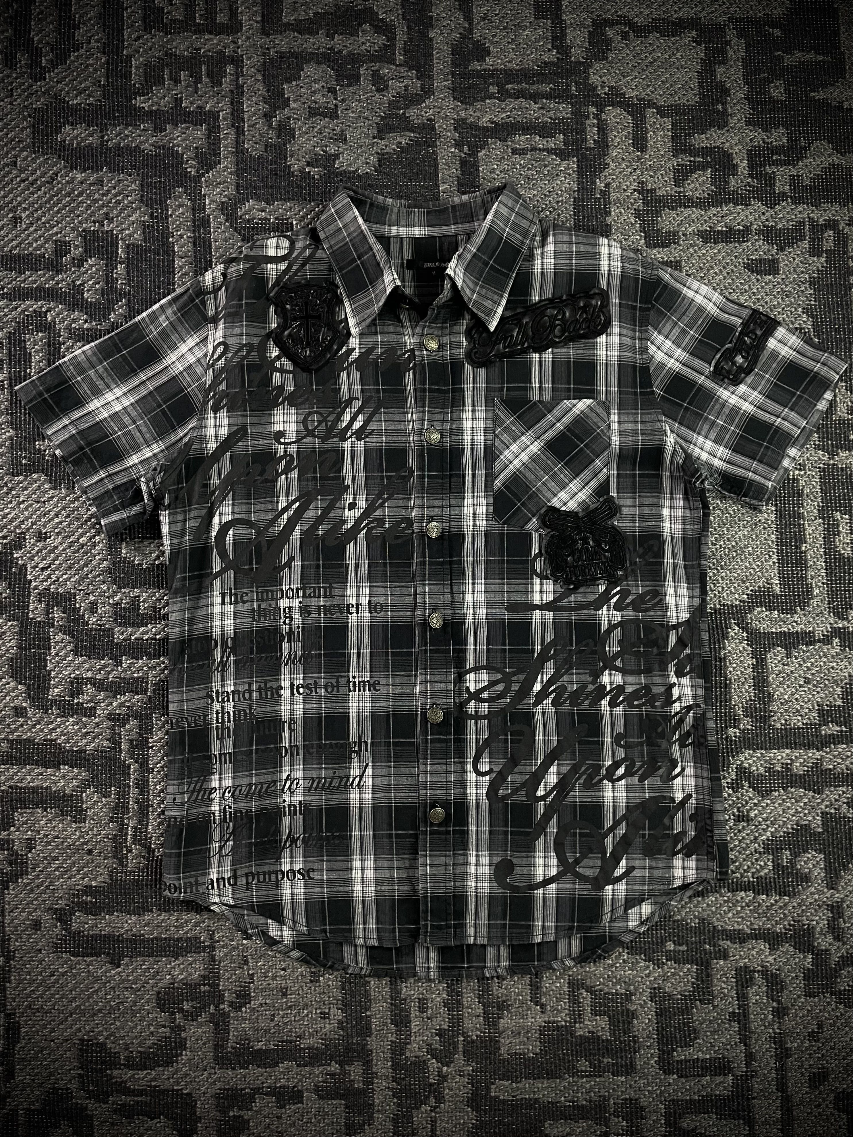 Other Manhoe Japanese Poem Patch Flannel Shirt Size US M / EU 48-50 / 2 - 1 Thumbnail