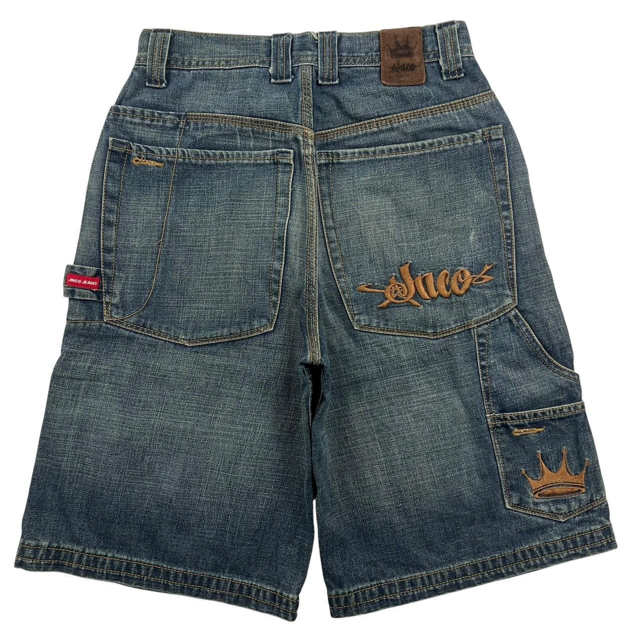 JNCO Vintage Jnco Embroidered Crown Denim Shorts / Jorts Waist 27 Size US 27 - 1 Thumbnail