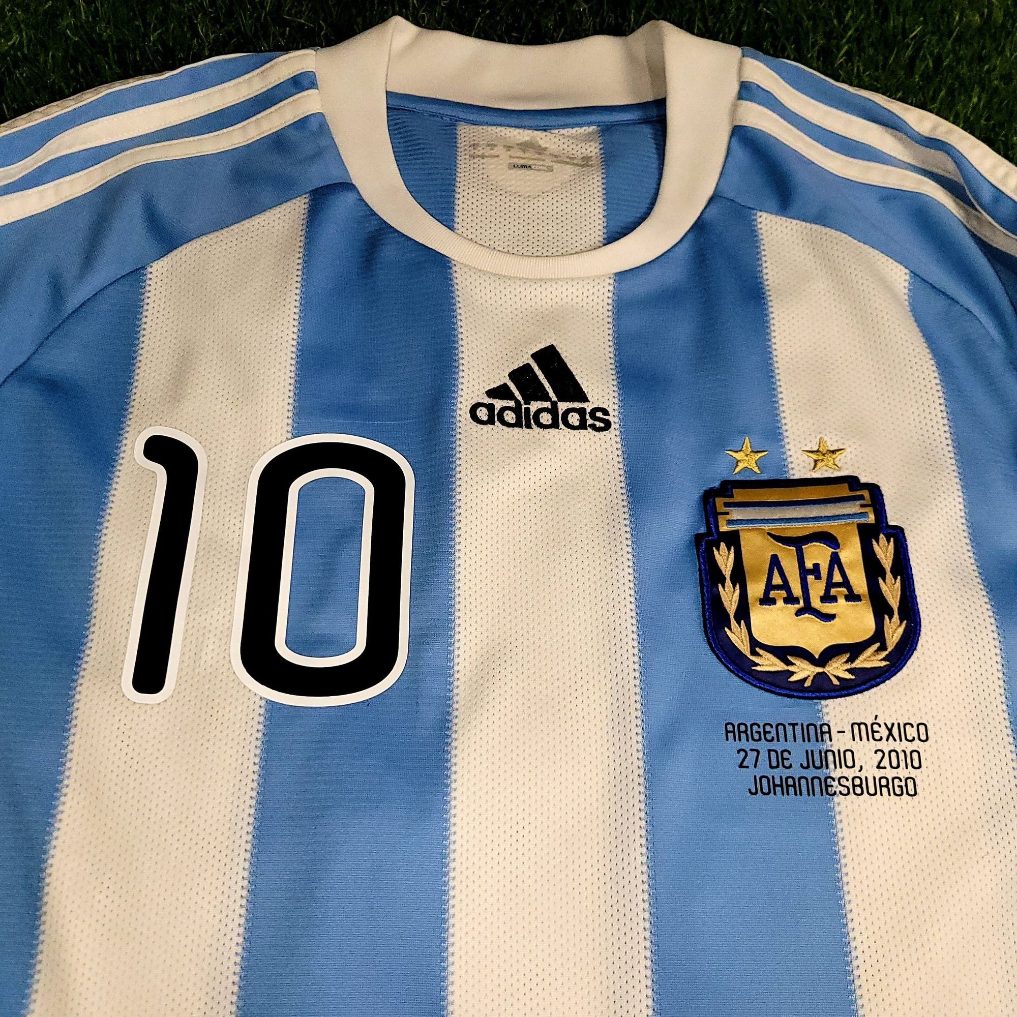 Adidas Messi Argentina 2010 WORLD CUP Home Soccer Jersey M Size US M / EU 48-50 / 2 - 5 Thumbnail