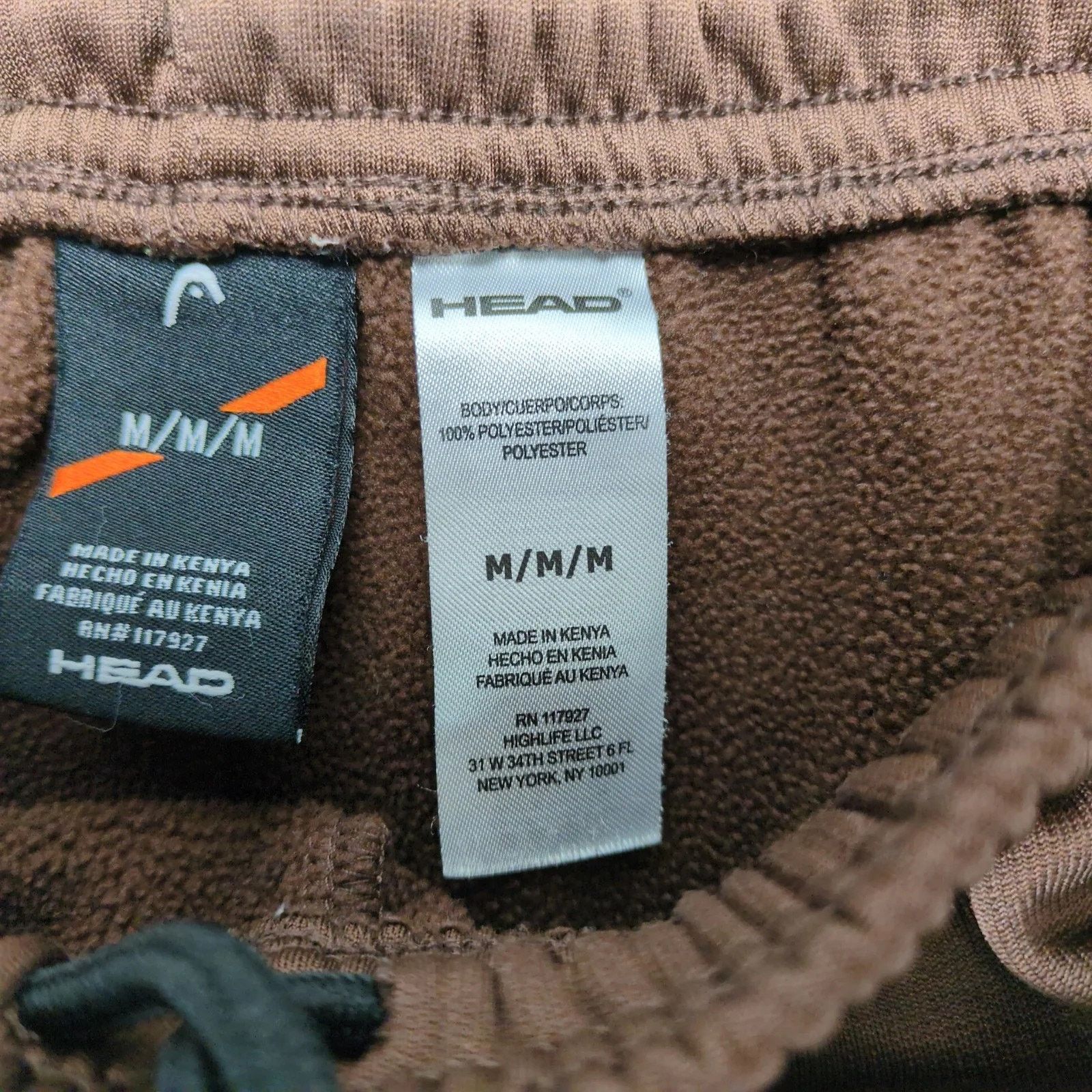 Other Head Brown Fleece Lined Sweatpants Men's M Elastic Waist Size US 28 / EU 44 - 3 Thumbnail