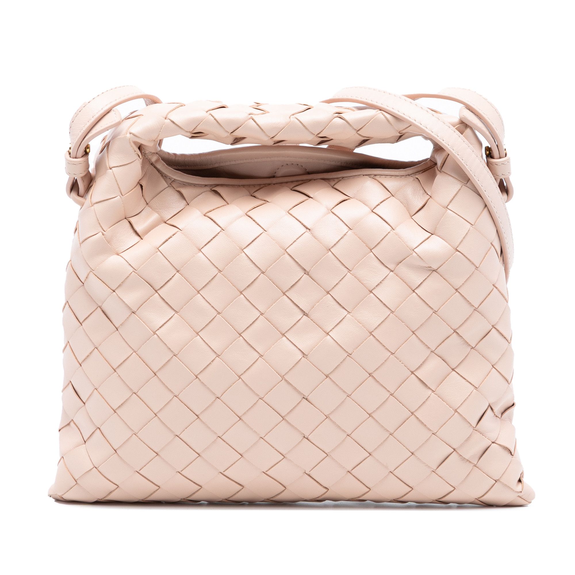 Bottega Veneta Mini Calfskin Intrecciato Hop Satchel
