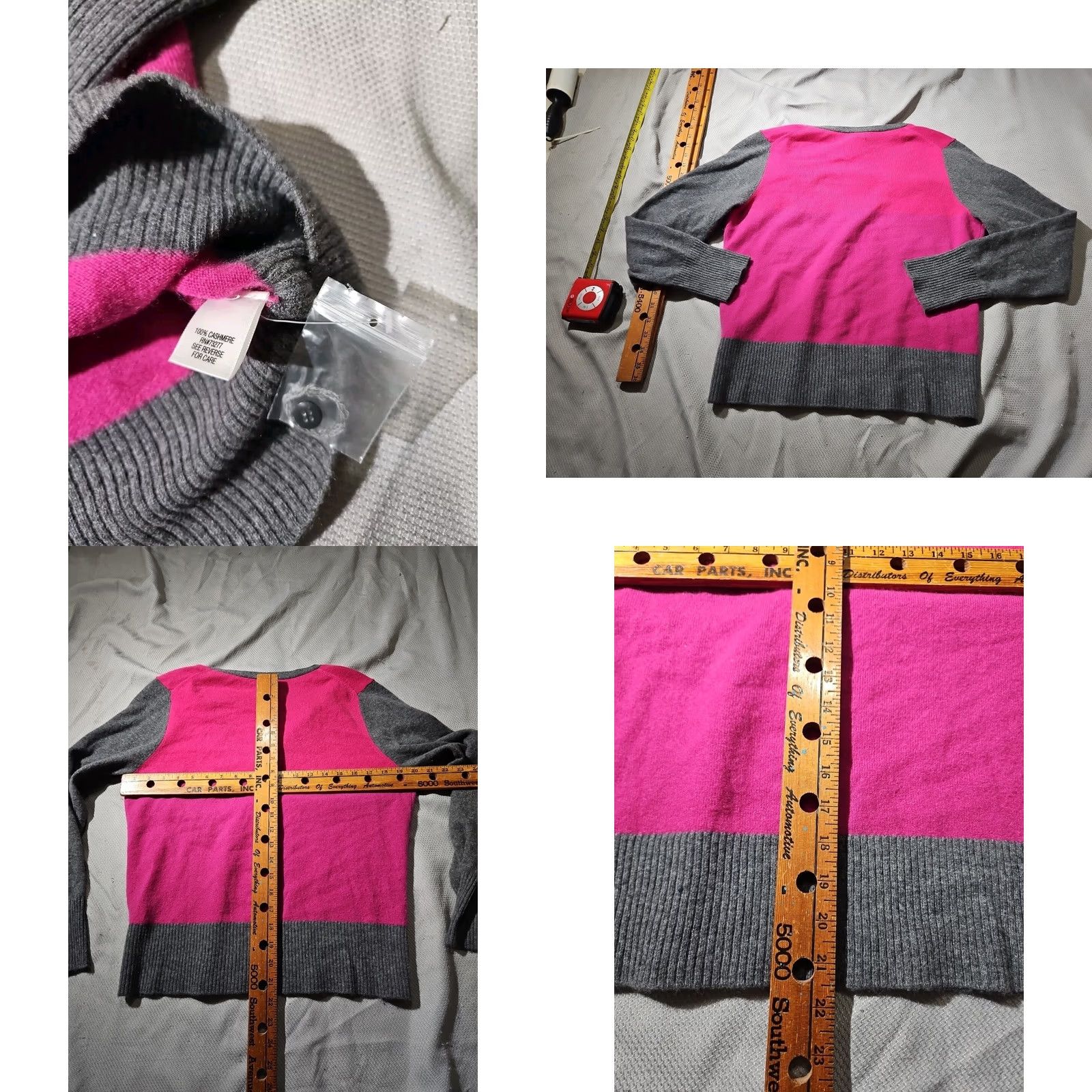 Apt. 9 Apt. 9 Cardigan Womens Large Pink Cashmere Luxury Preppy Sweater Button XL? Size L / US 10 / IT 46 - 8 Thumbnail
