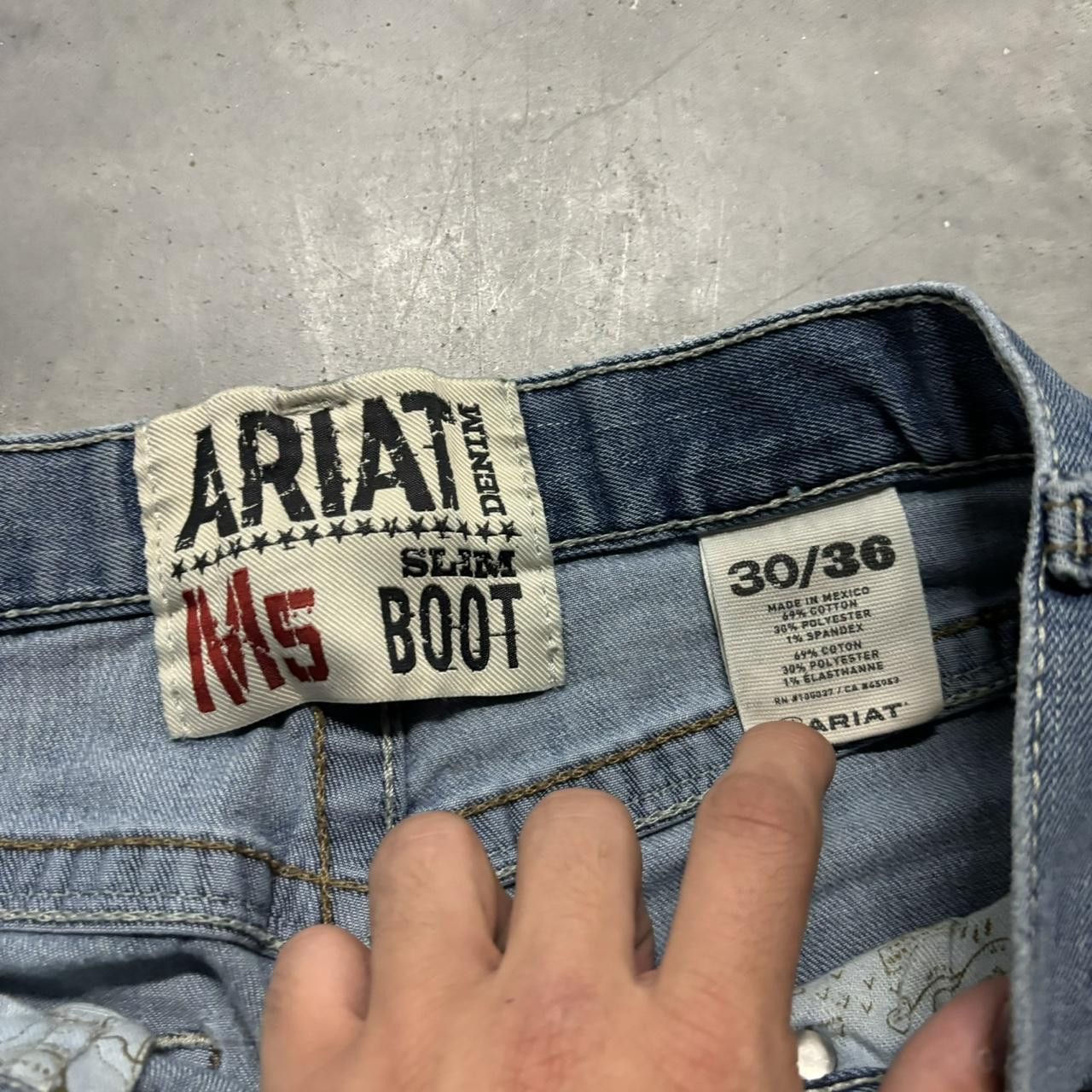 Japanese Brand × Vintage Crazy Vintage Y2K/2000s Grunge Faded Medium Wash Bootcut Denim Jeans! Size US 30 / EU 46 - 8 Thumbnail