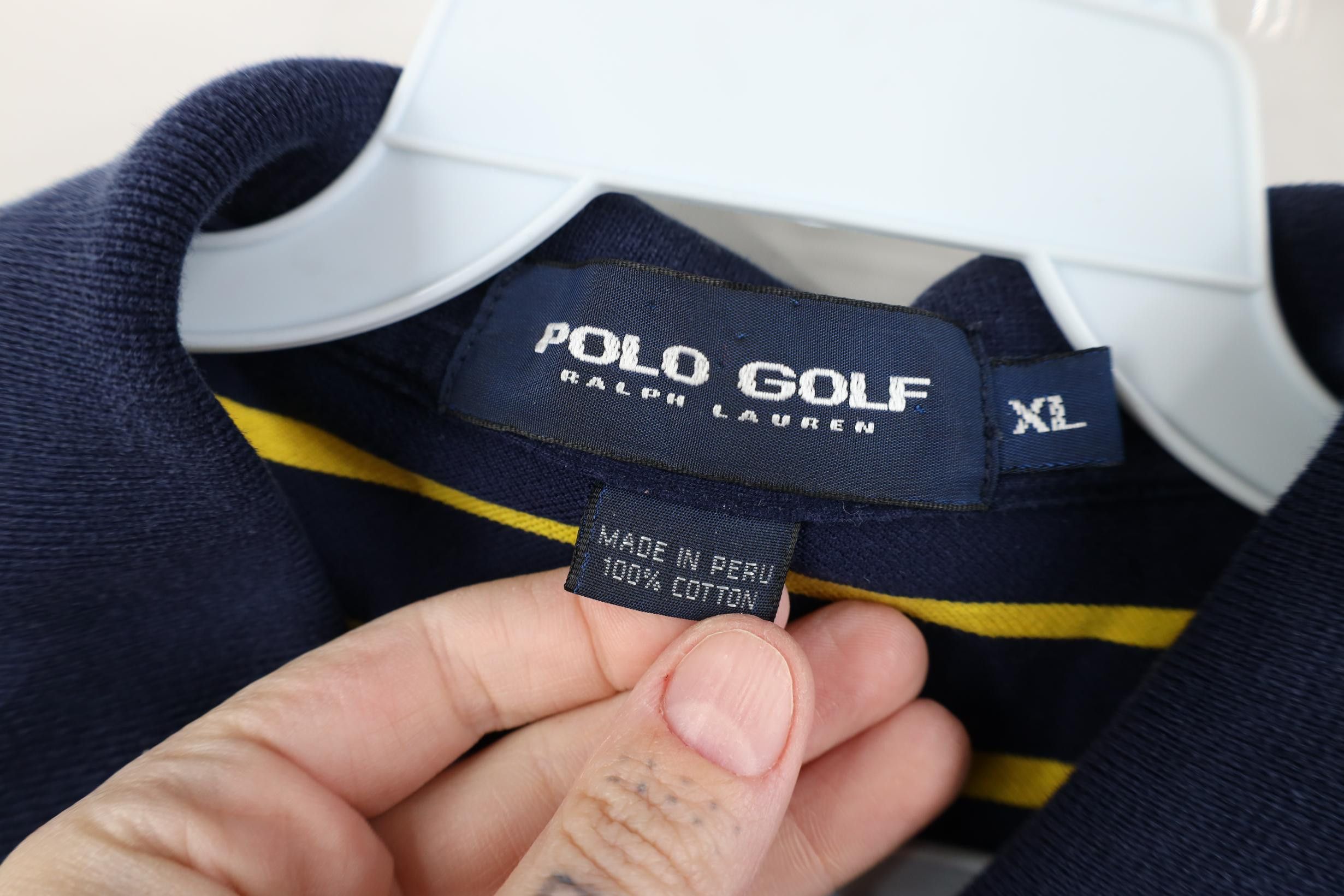 Polo Ralph Lauren Vintage Polo Golf Ralph Lauren Knit Golf Polo Shirt Blue Size US XL / EU 56 / 4 - 7 Thumbnail