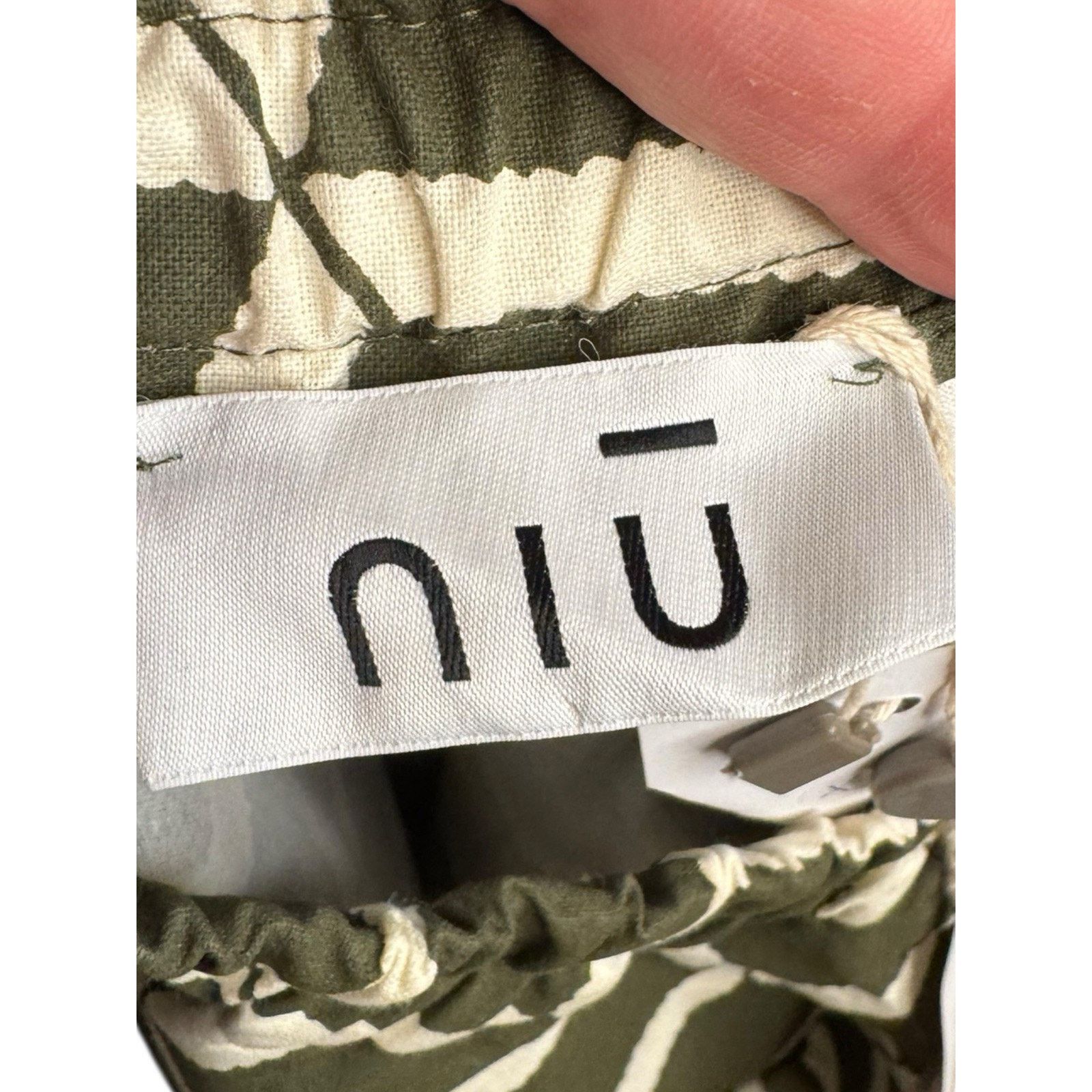 Other NIU NEW Olive Green Geometric Flared A-Line Skirt Midi XS Size 26" / US 2 / IT 38 - 6 Thumbnail