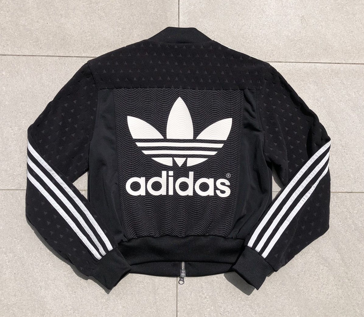 Adidas Adidas Big Logo Track Top Bikers Crop Black Bomber Jacket Size S / US 4 / IT 40 - 7 Thumbnail