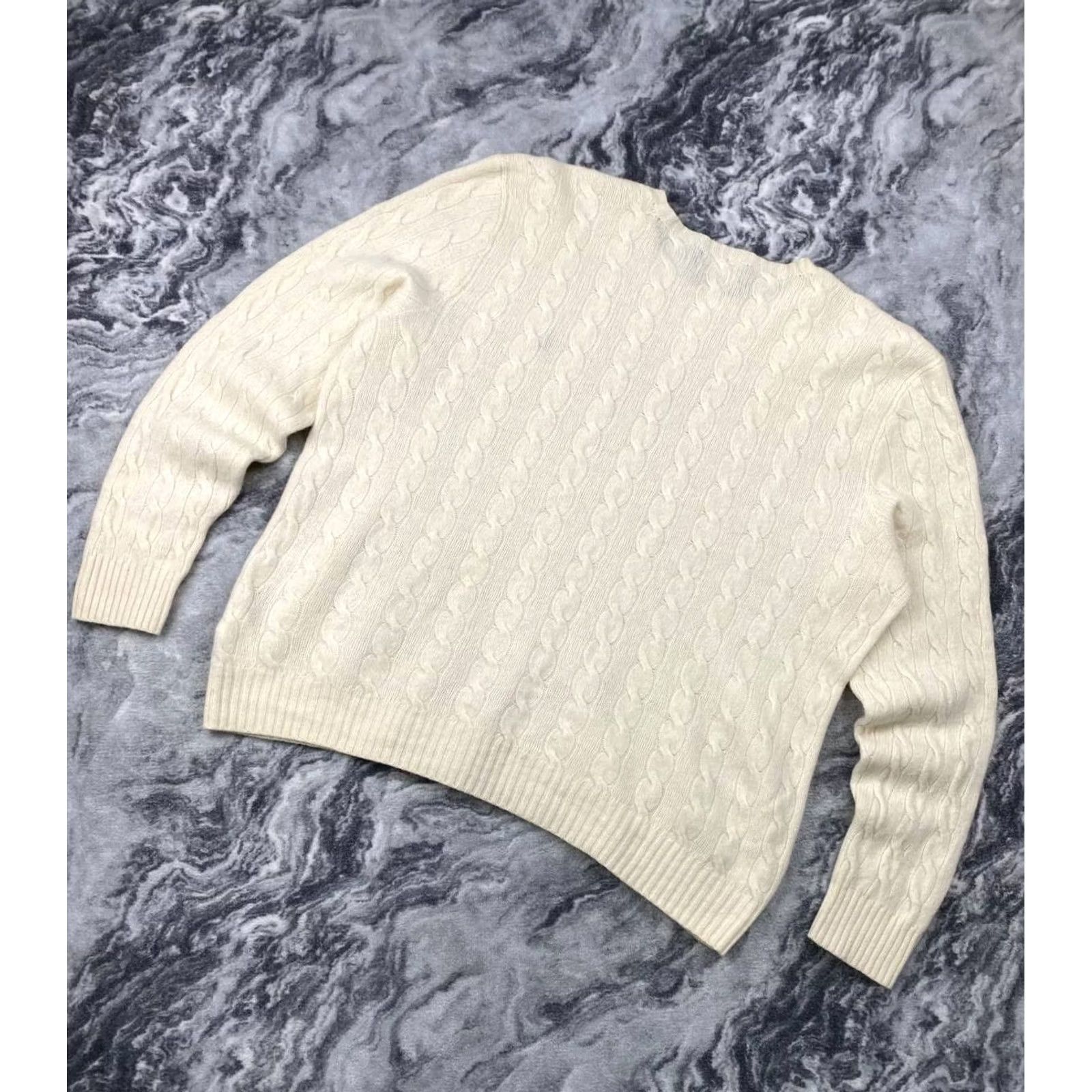 Polo Ralph Lauren Polo Ralph Lauren Sweater Men 2XL Beige Wool Cable-Knit Pullover Classic Logo Pullover Casual Long Sleeve Size US XXL / EU 58 / 5 - 5 Thumbnail