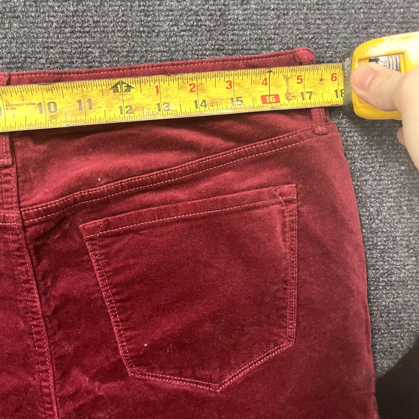 Old Navy Old Navy Rockstar Pants Womens 14 Red Velvet Mid Rise Stretch Skinny Jegging Size 36" / US 14 / IT 50 - 6 Thumbnail