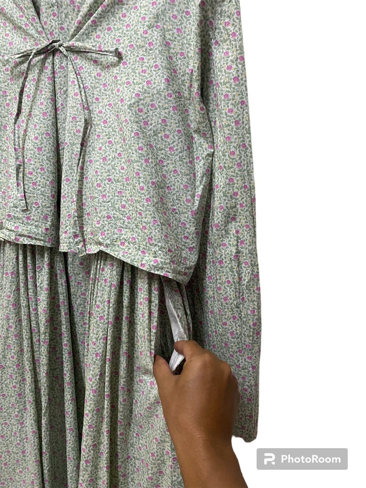 Comme des Garcons VINTAGE 90s FLORAL PATERN AD1991 TRICOT CDG MID-LENGHT DRESS Size XS / US 0-2 / IT 36-38 - 10 Thumbnail